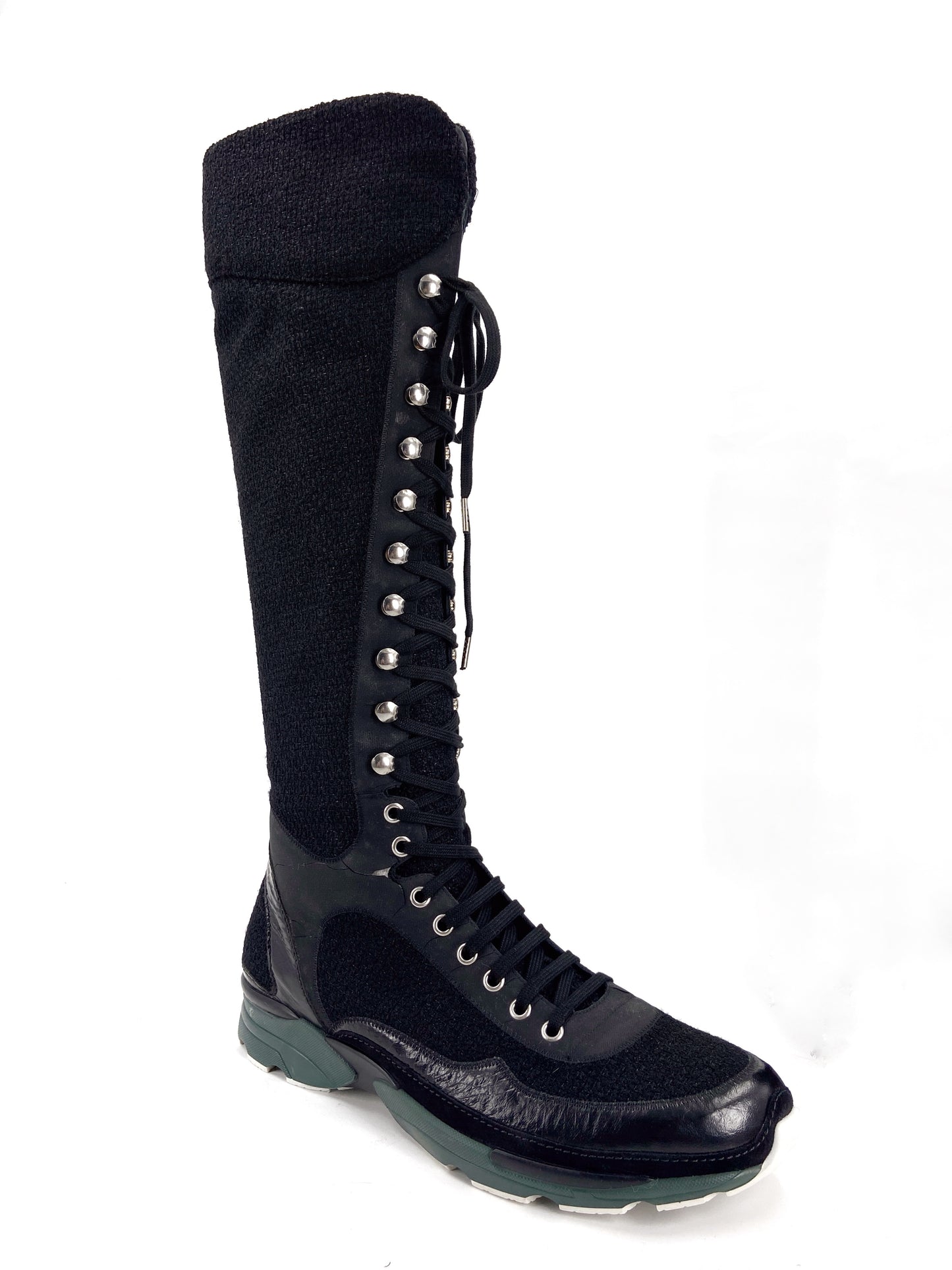 Chanel Fall 2014 Karl Lagerfeld Tweed Sneaker Boot 41