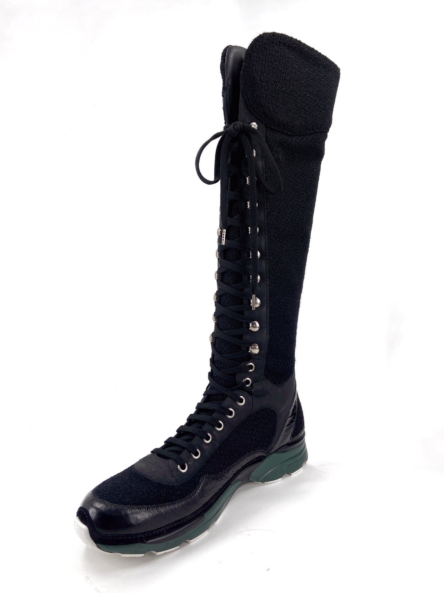 Chanel Fall 2014 Karl Lagerfeld Tweed Sneaker Boot 41