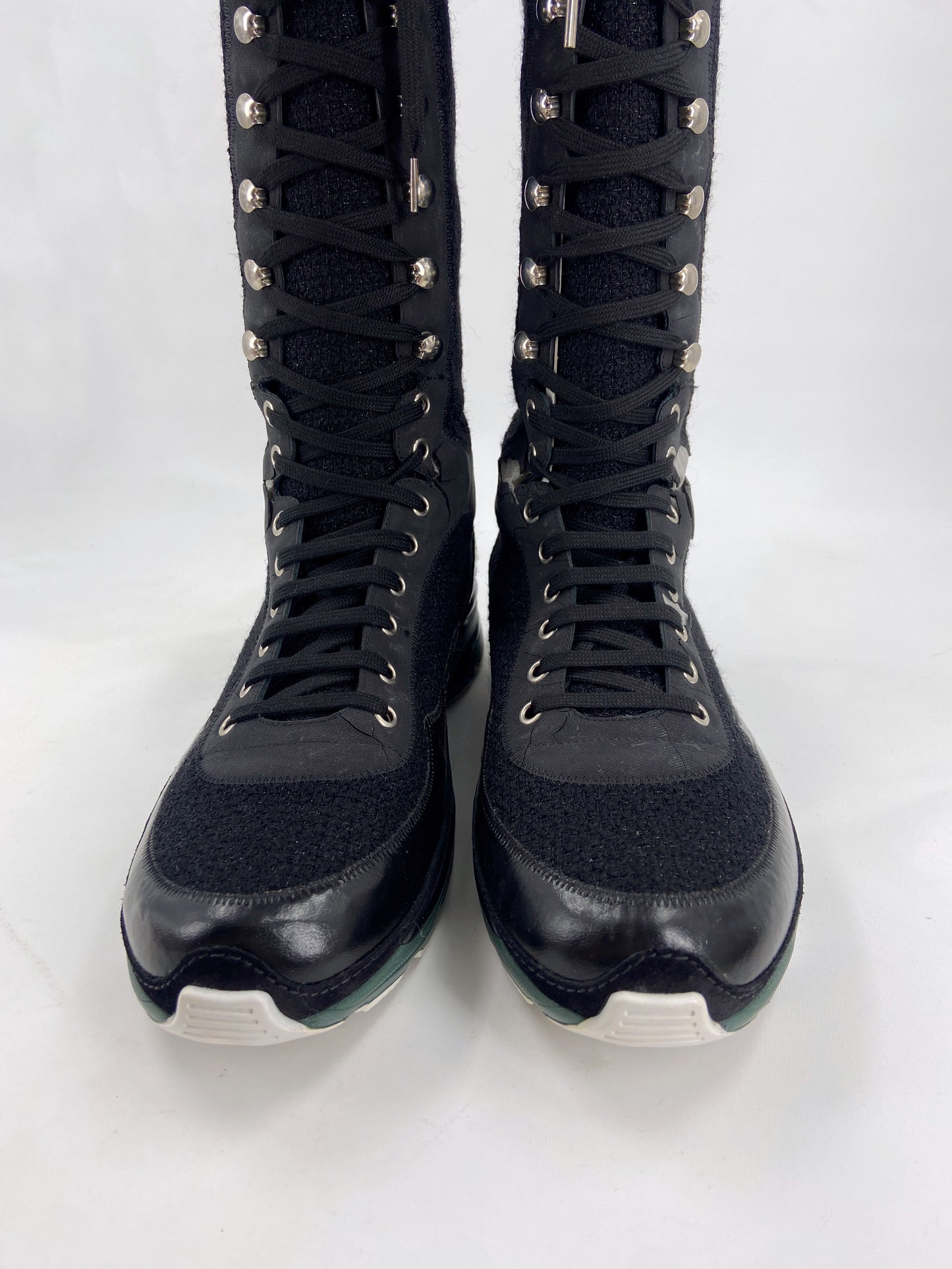 Chanel Fall 2014 Karl Lagerfeld Tweed Sneaker Boot 41