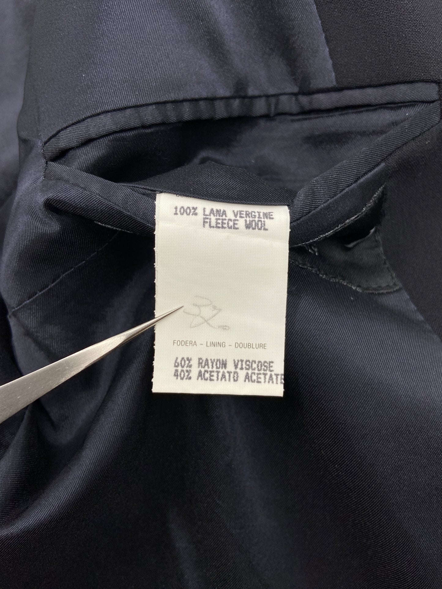Gucci Fall 1997 Tom Ford Double Breasted Black Laine Wool Blazer 40
