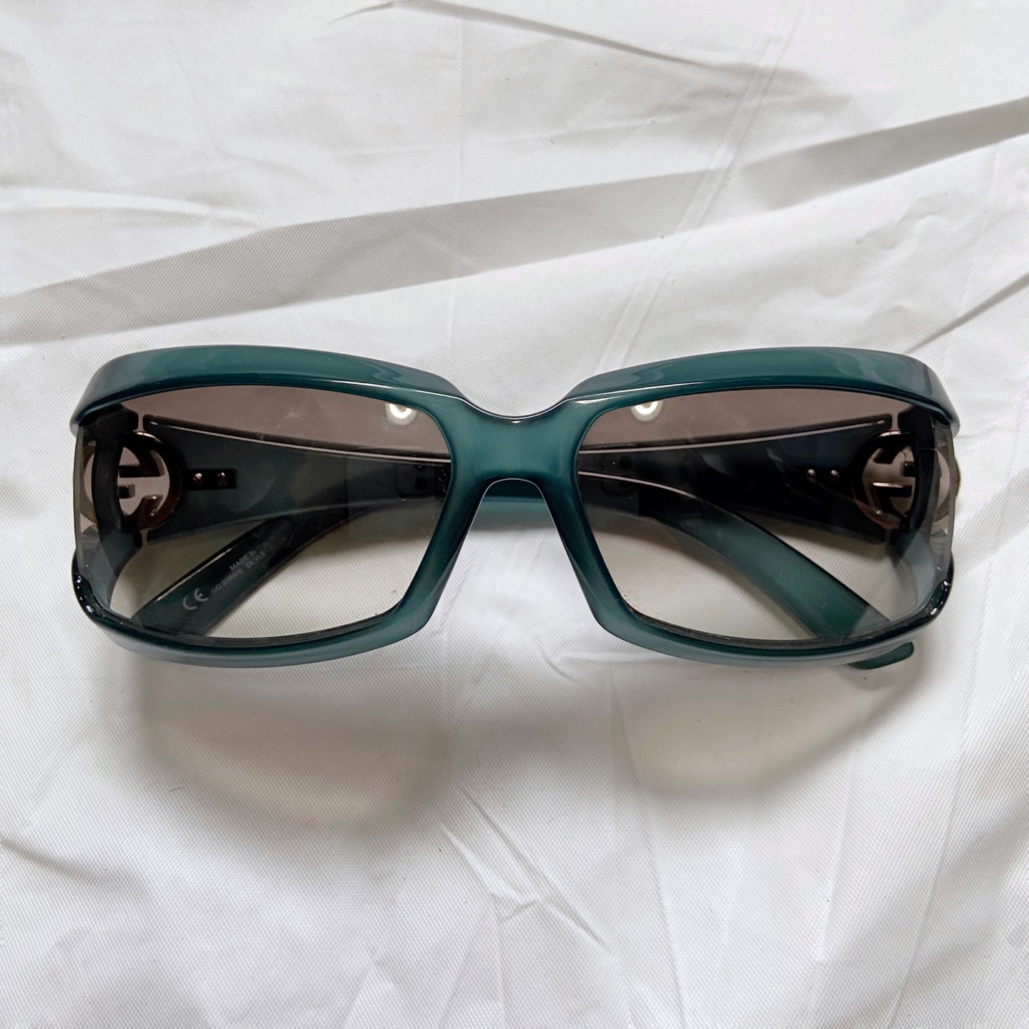 Gucci Tom Ford Teal Cut Out Logo Sunglasses