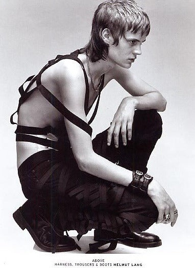 Helmut Lang Fall 2003 Bondage Buckle Strap Merino Wool Harness OS