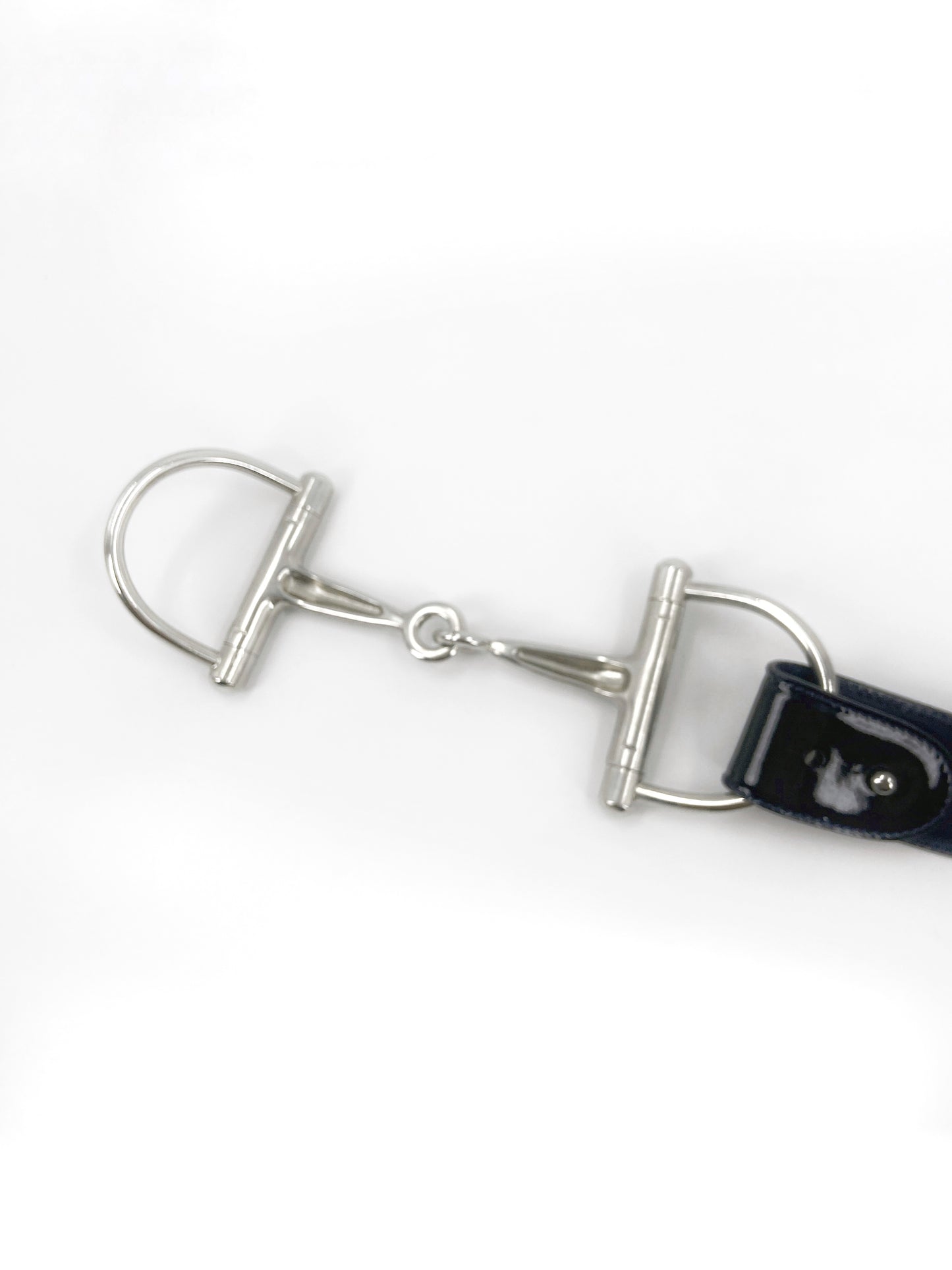 Gucci Fall 1995 Tom Ford Iconic Black Oversized Horsebit Patent Leather Belt 30