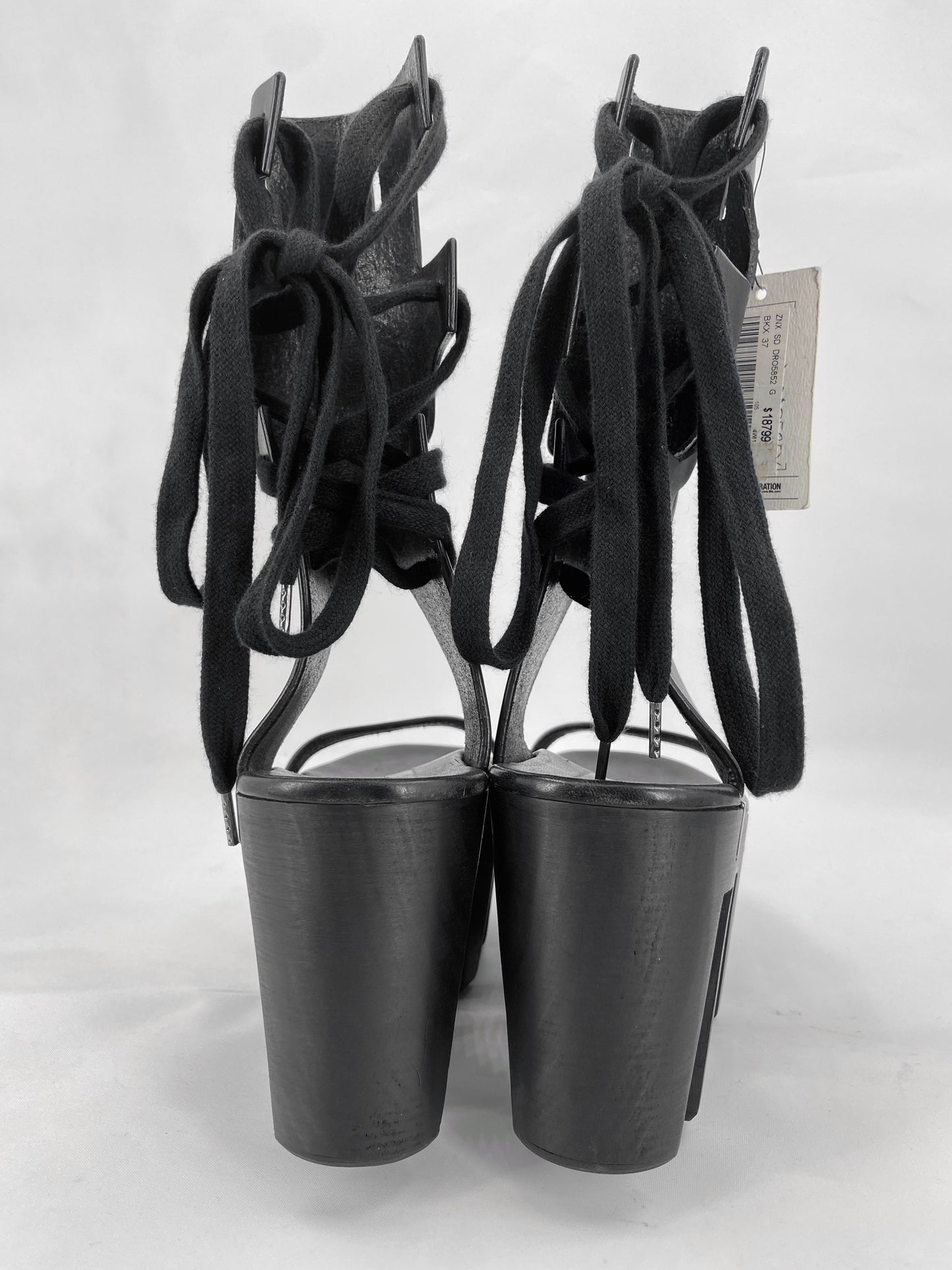 Rick Owens spring 2015 Faun Platform Geta Clog Sandal Boot 37