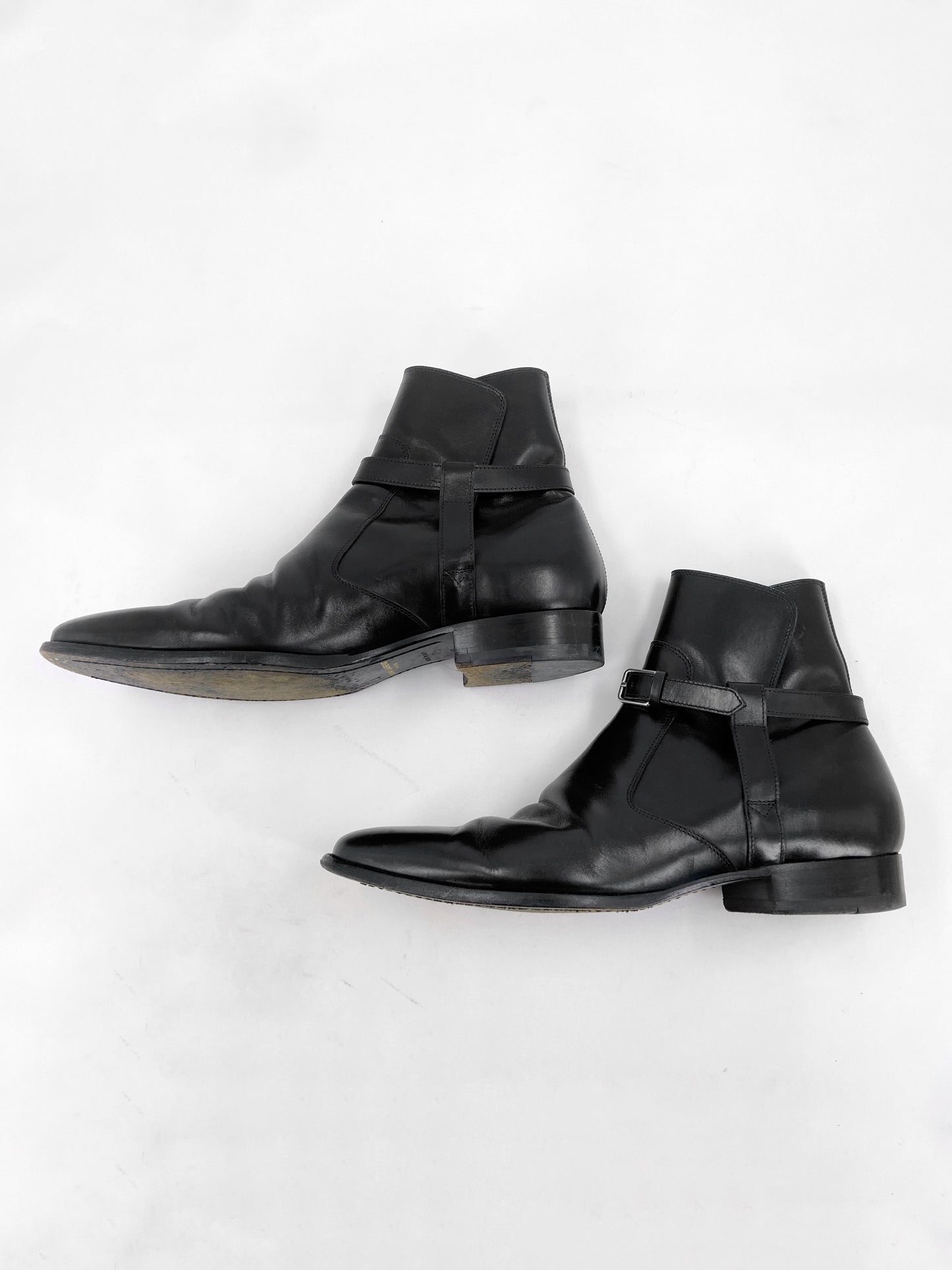 Saint Laurent Paris Hedi Slimane Belted Boots 40