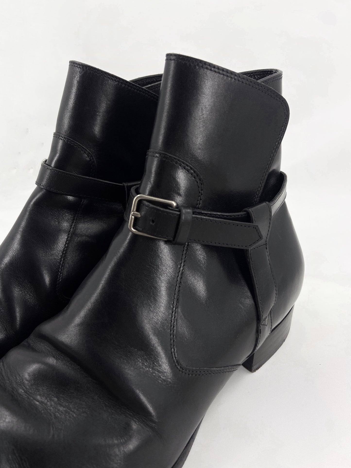 Saint Laurent Paris Hedi Slimane Belted Boots 40