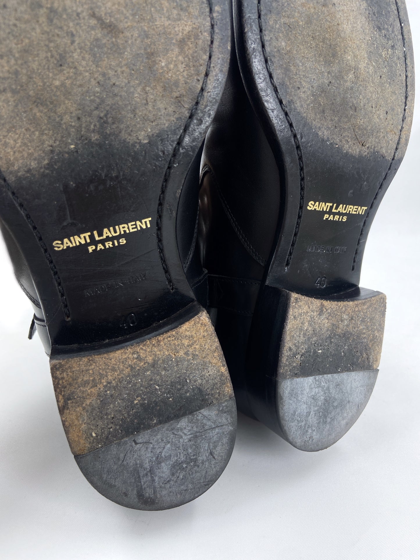 Saint Laurent Paris Hedi Slimane Belted Boots 40