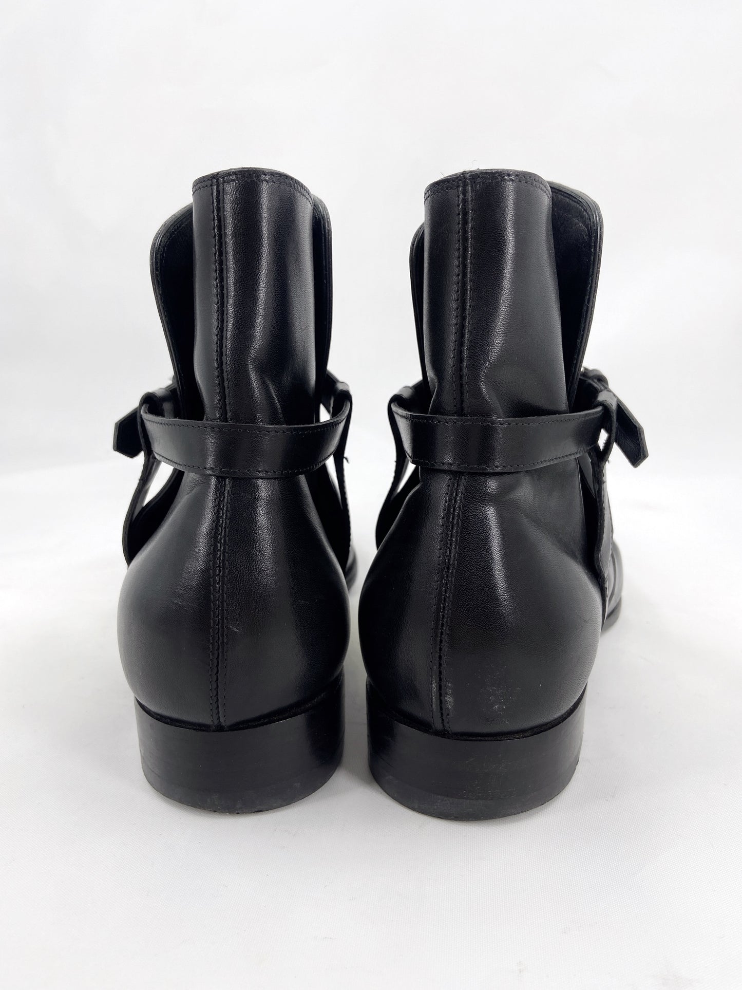 Saint Laurent Paris Hedi Slimane Belted Boots 40