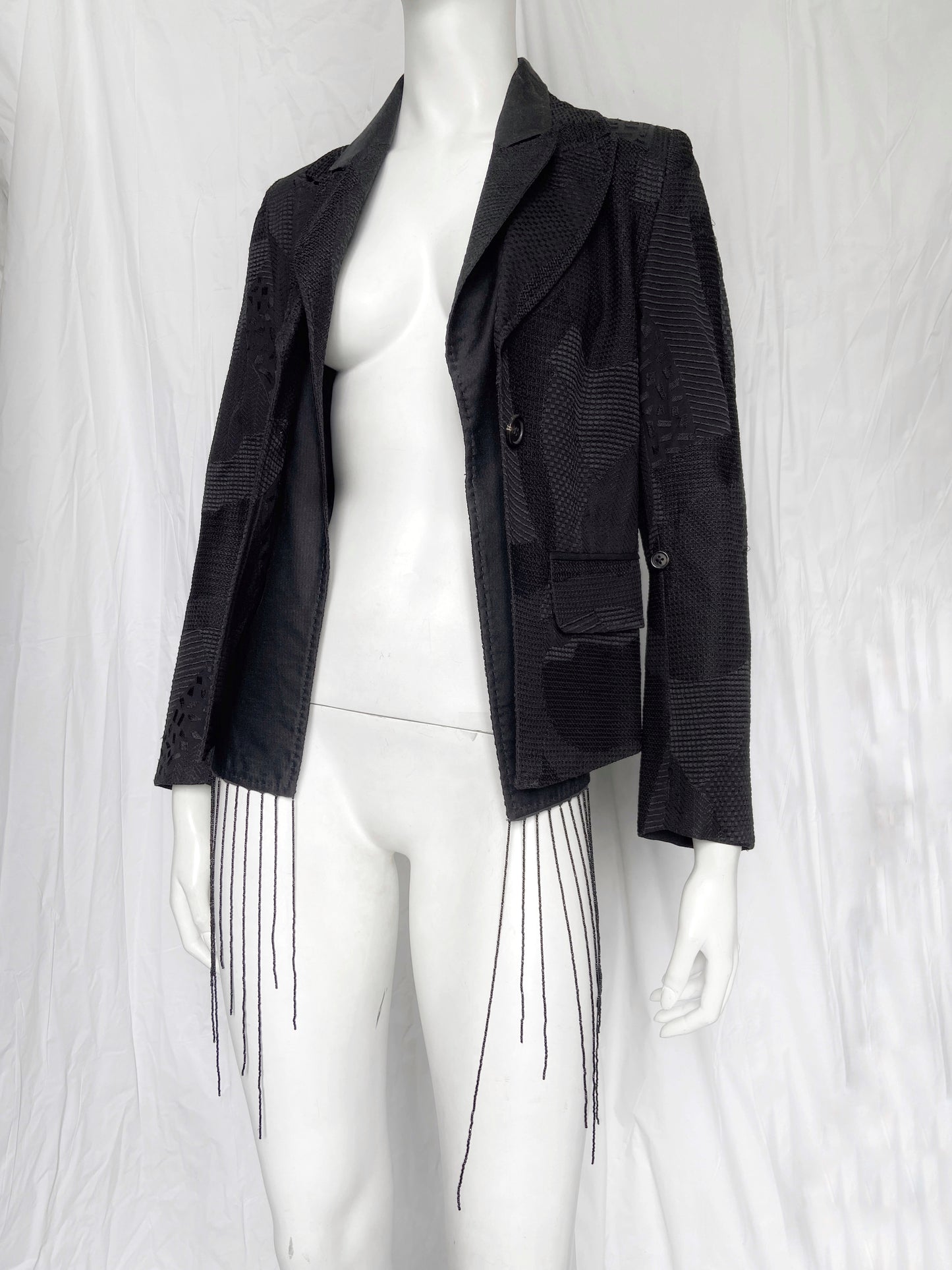 Ann Demeulemeester Spring 2012 Embroidered Beaded Silk Blazer Jacket