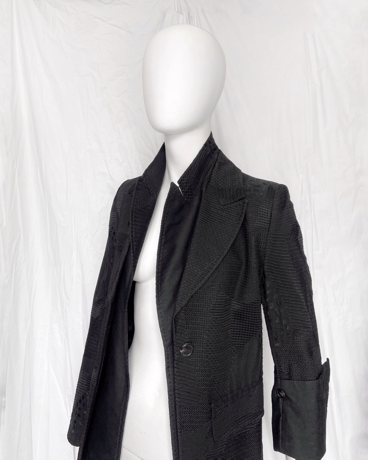 Ann Demeulemeester Spring 2012 Embroidered Beaded Silk Blazer Jacket