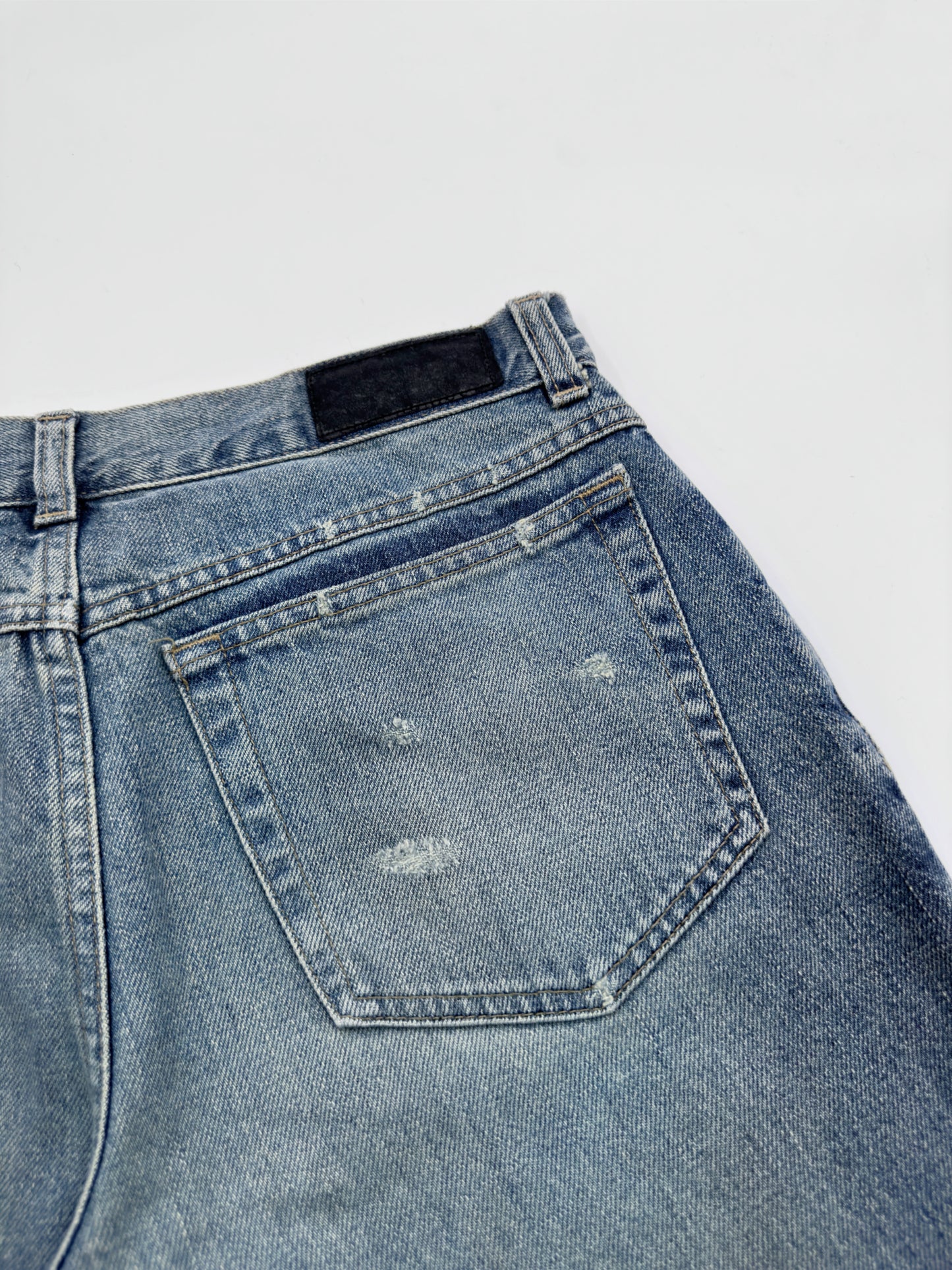 Gucci Spring 2001 Tom Ford Light Blue Denim Cropped Jacket Jeans Set 38