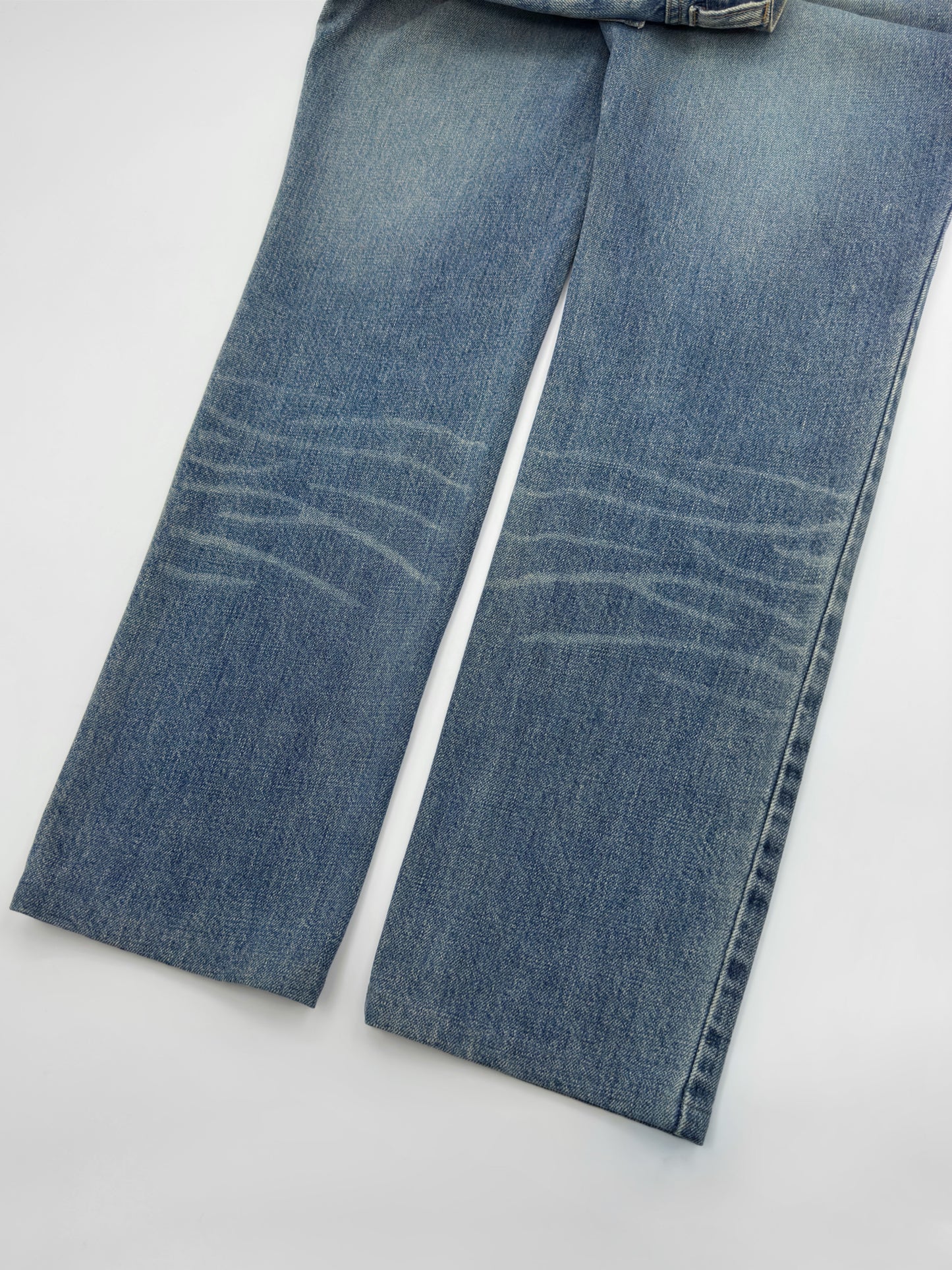 Gucci Spring 2001 Tom Ford Light Blue Denim Cropped Jacket Jeans Set 38