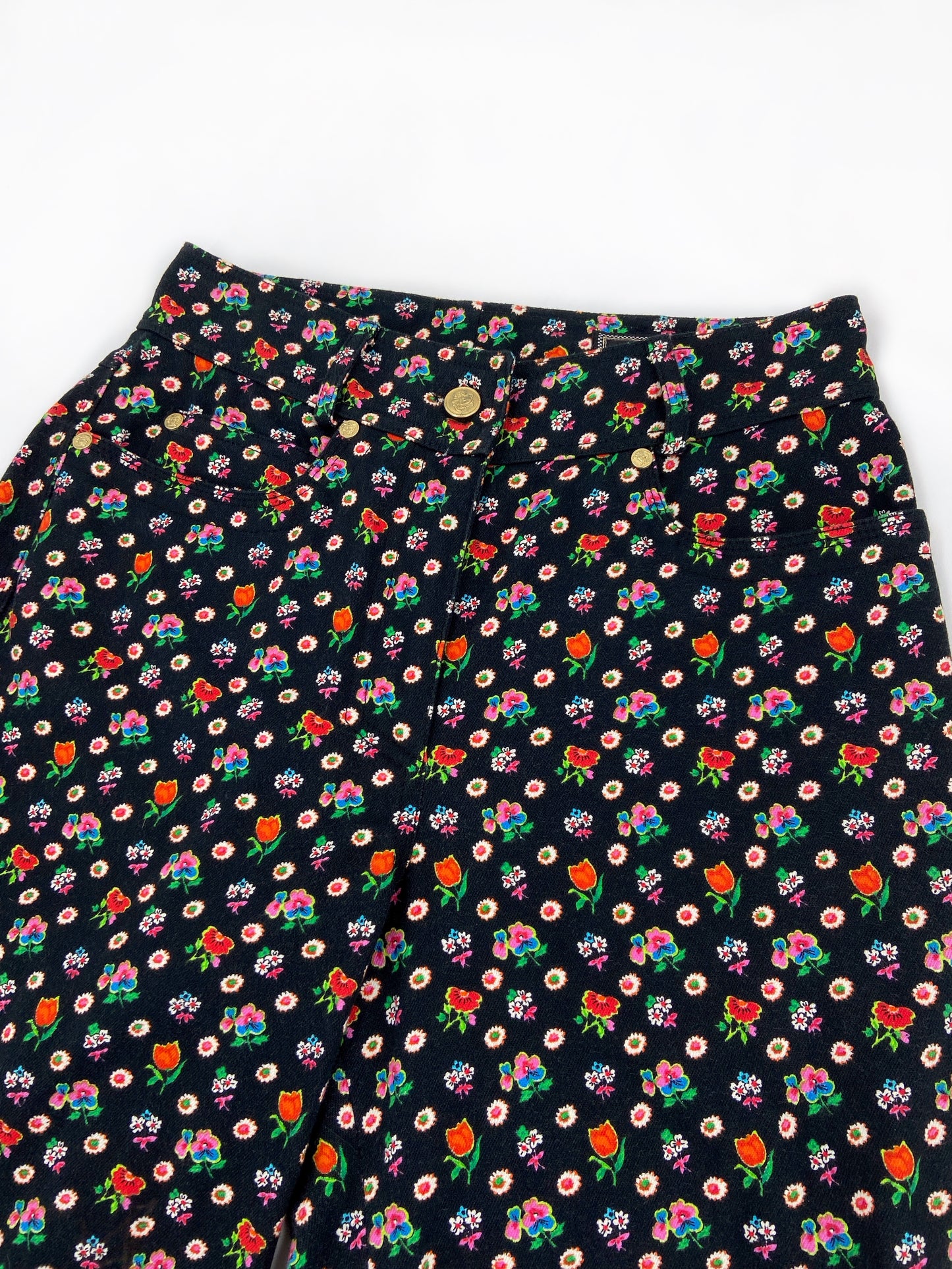 Gianni Versace Spring 1993 Iconic Floral Print Jeans 40