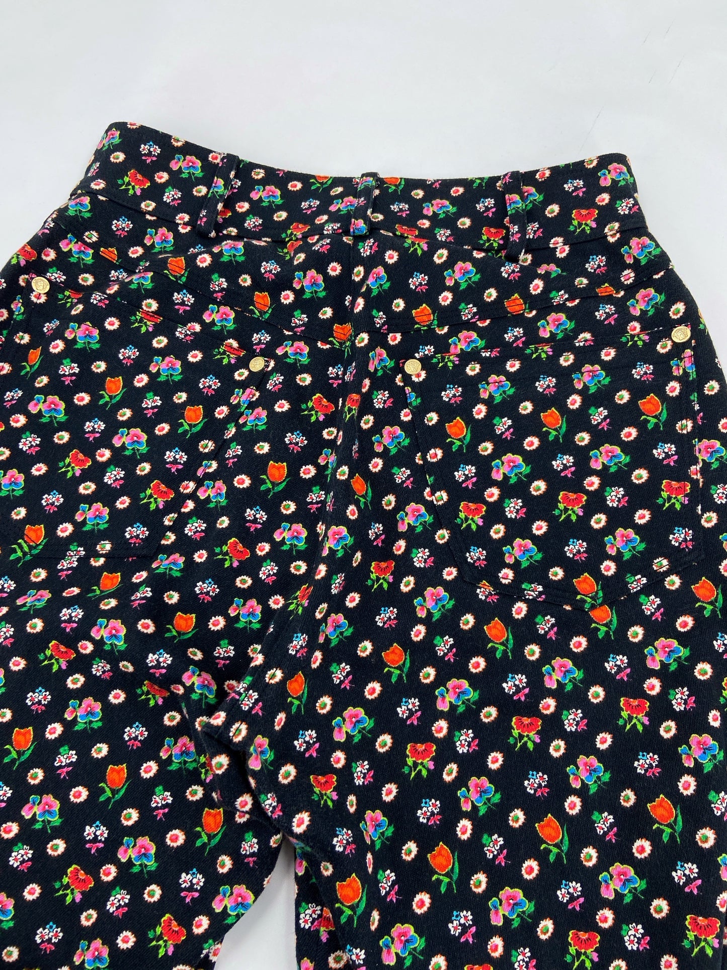 Gianni Versace Spring 1993 Iconic Floral Print Jeans 40