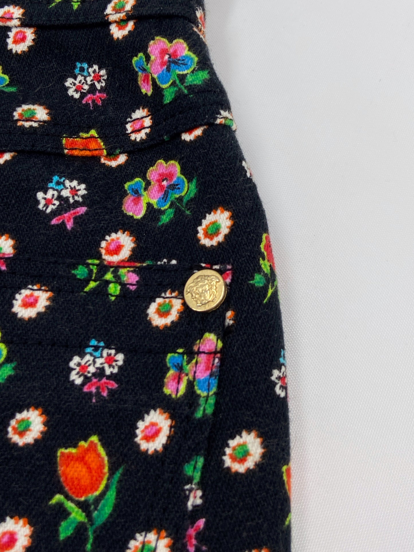 Gianni Versace Spring 1993 Iconic Floral Print Jeans 40