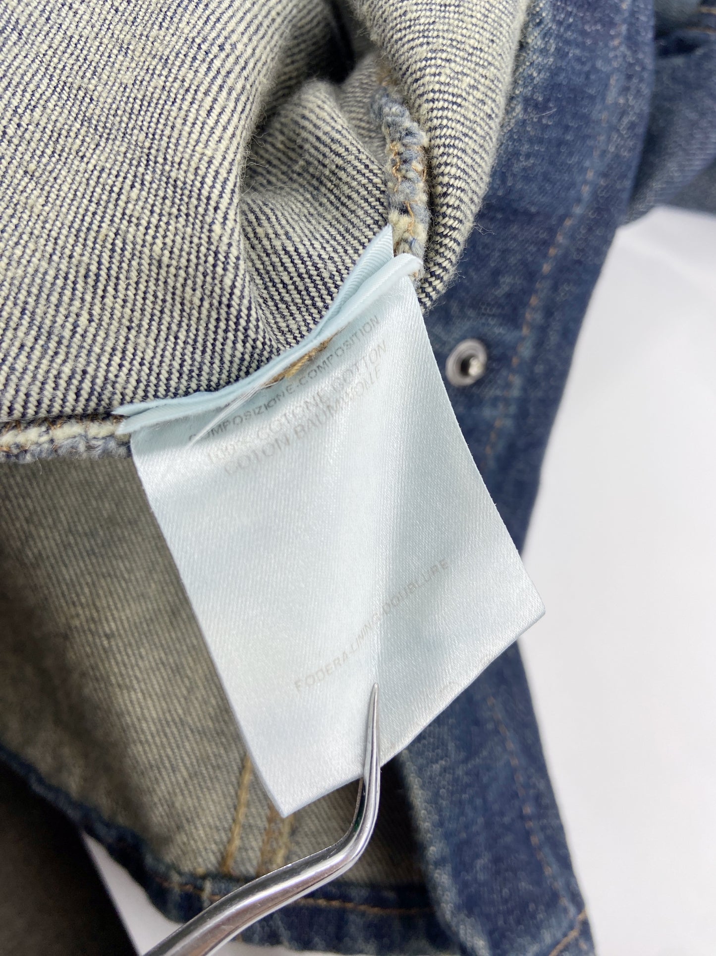 Gucci Spring 2003 Tom Ford Blue Denim Shirt Jacket 38