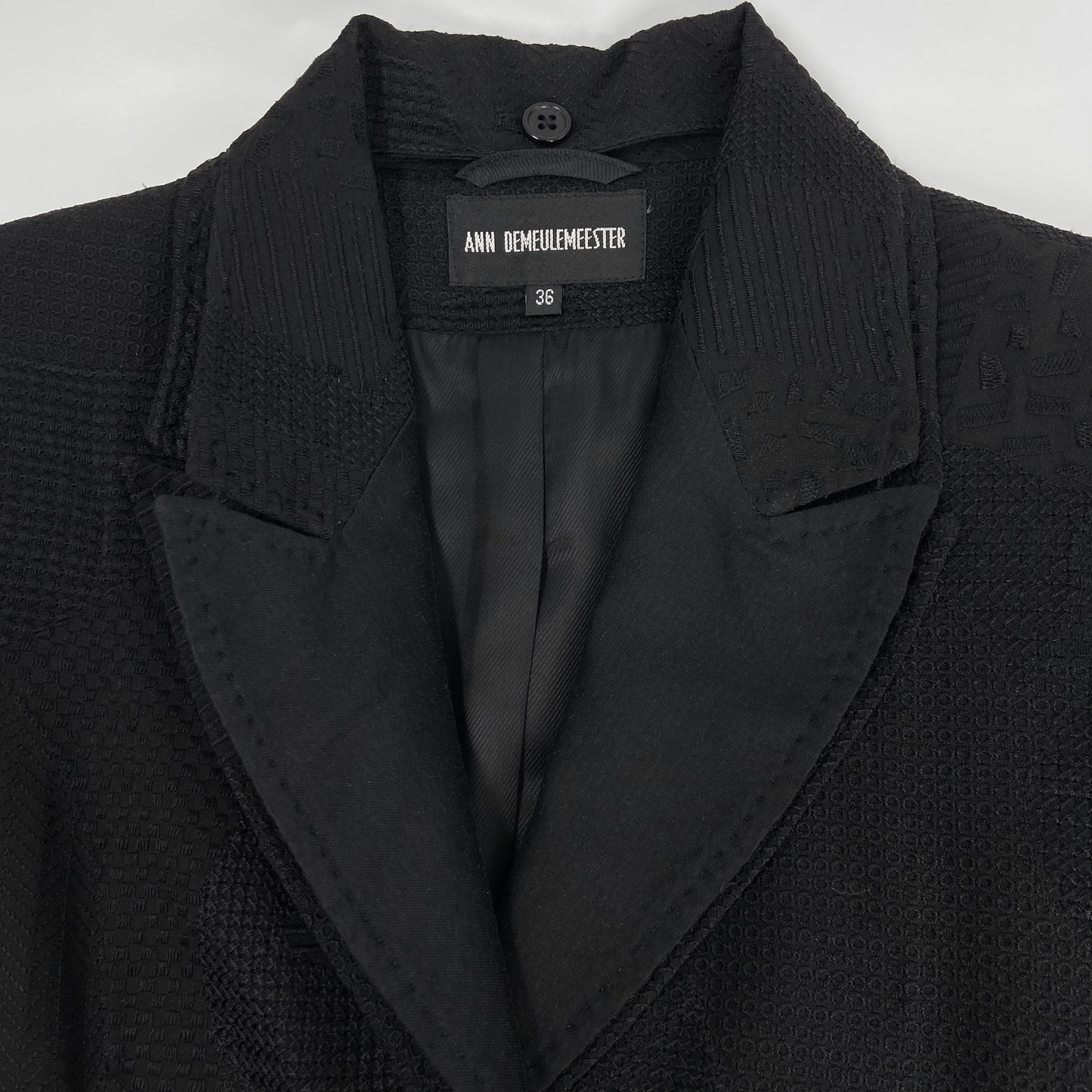 Ann Demeulemeester Spring 2012 Embroidered Beaded Silk Blazer Jacket