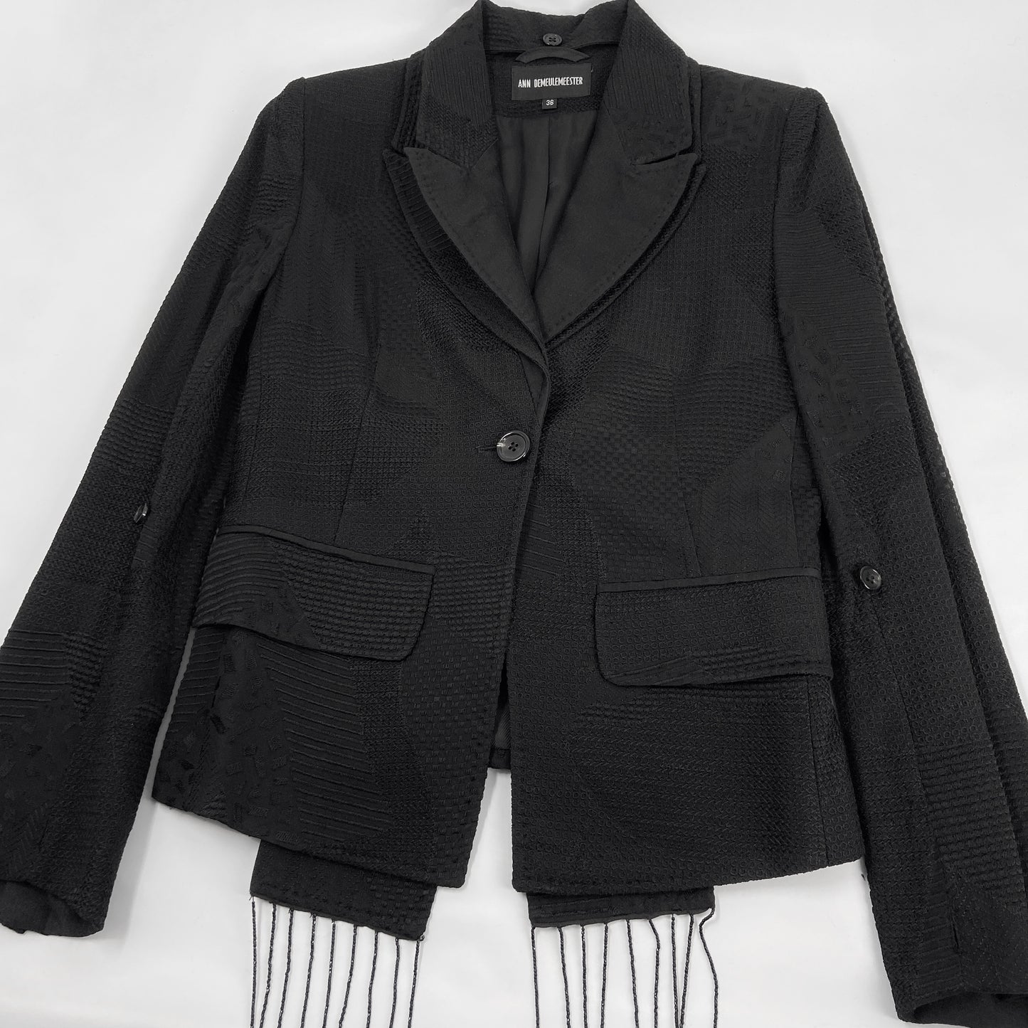 Ann Demeulemeester Spring 2012 Embroidered Beaded Silk Blazer Jacket