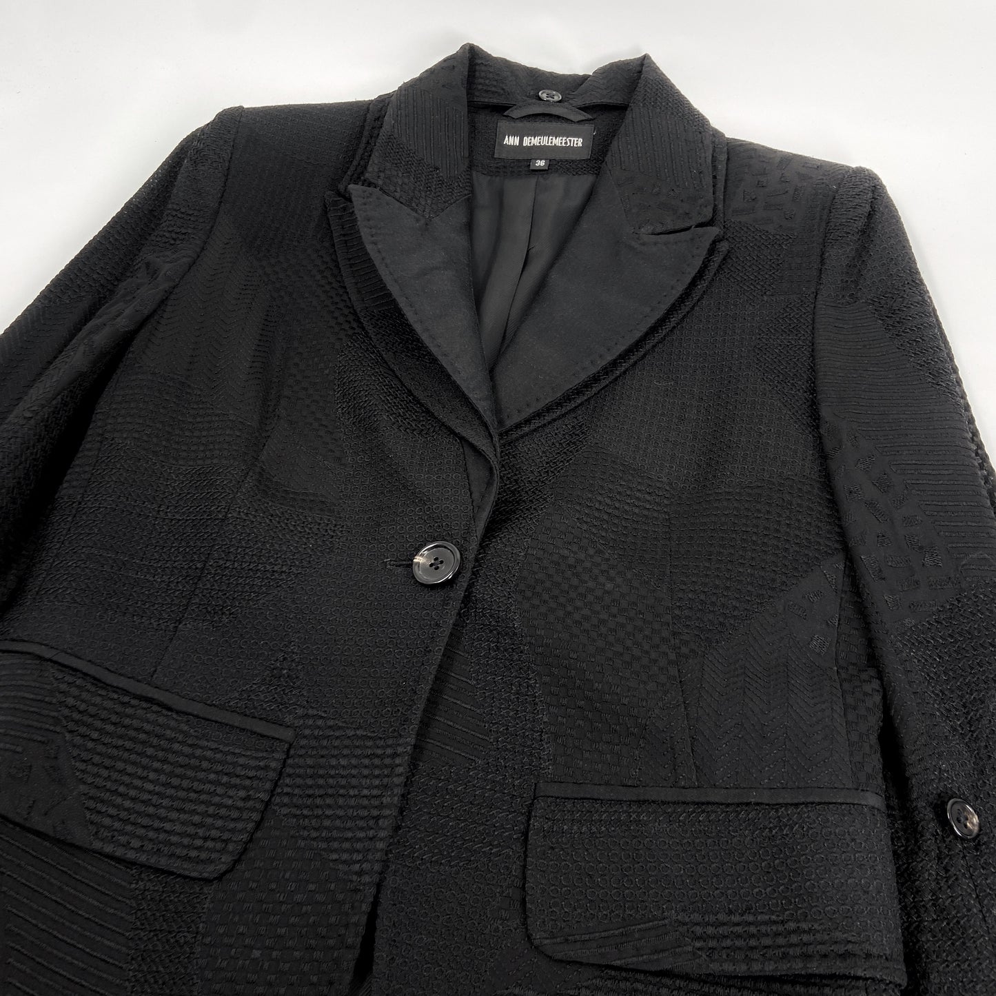 Ann Demeulemeester Spring 2012 Embroidered Beaded Silk Blazer Jacket