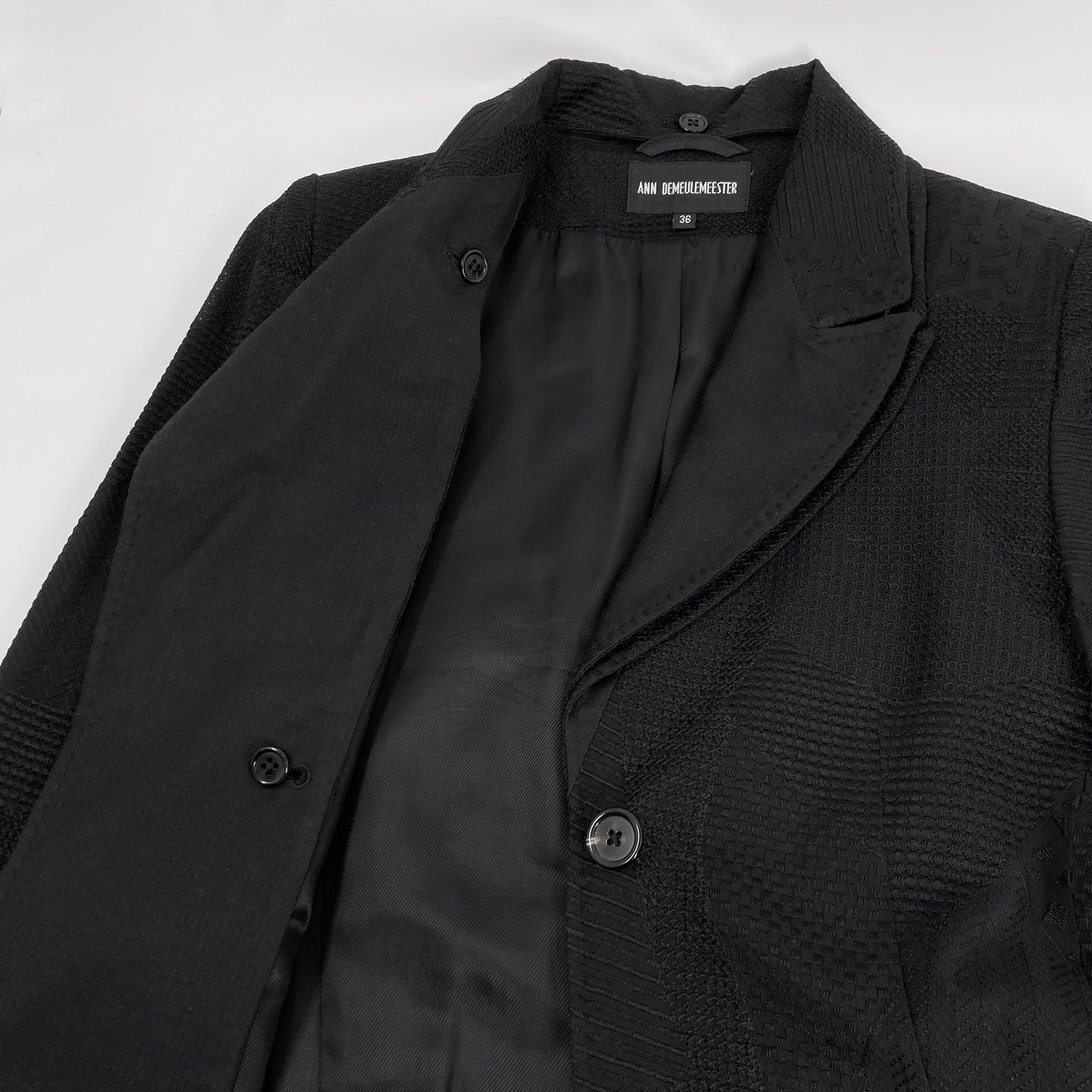 Ann Demeulemeester Spring 2012 Embroidered Beaded Silk Blazer Jacket