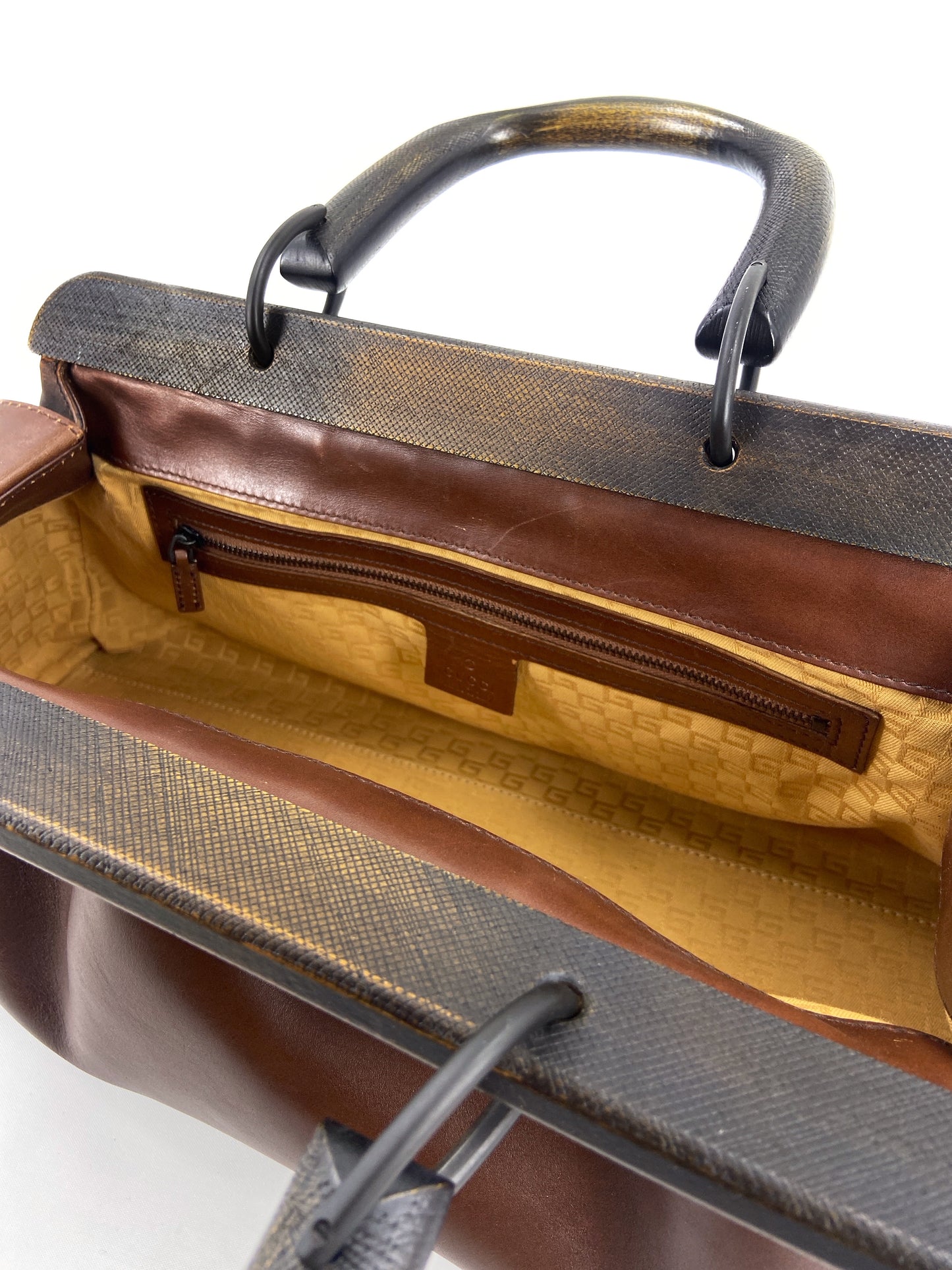 Gucci Fall 2002 Tom Ford Brown Buffalo Leather Doctors Bag