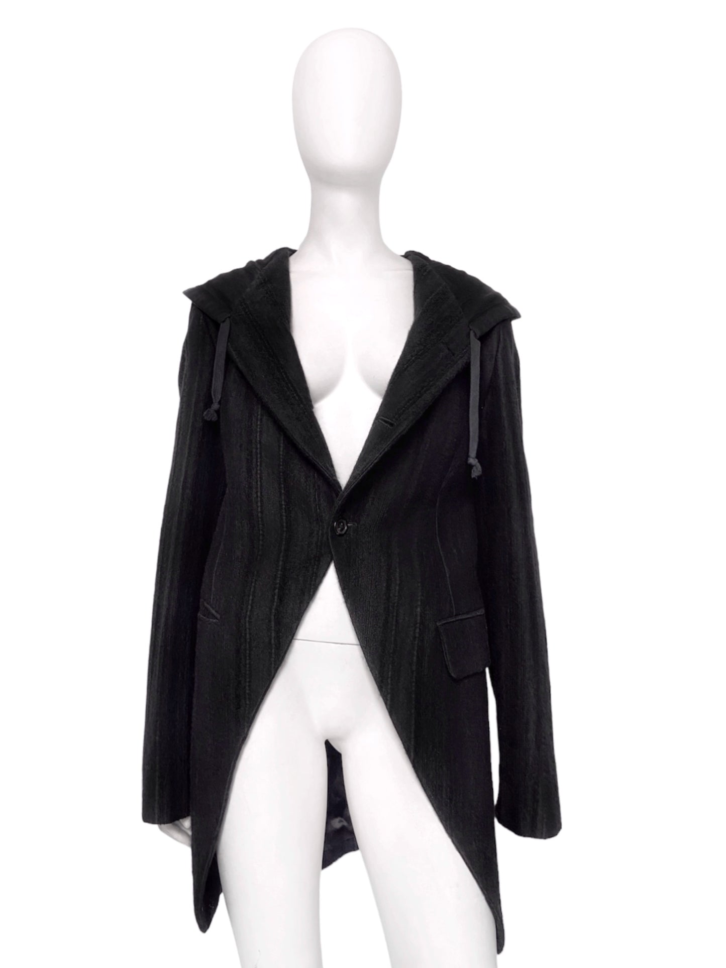 Ann Demeulemeester Fall 2009 Hooded Tweed Blazer Jacket
