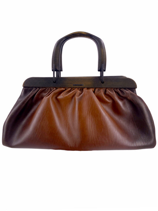 Gucci Fall 2002 Tom Ford Brown Buffalo Leather Doctors Bag Handbag