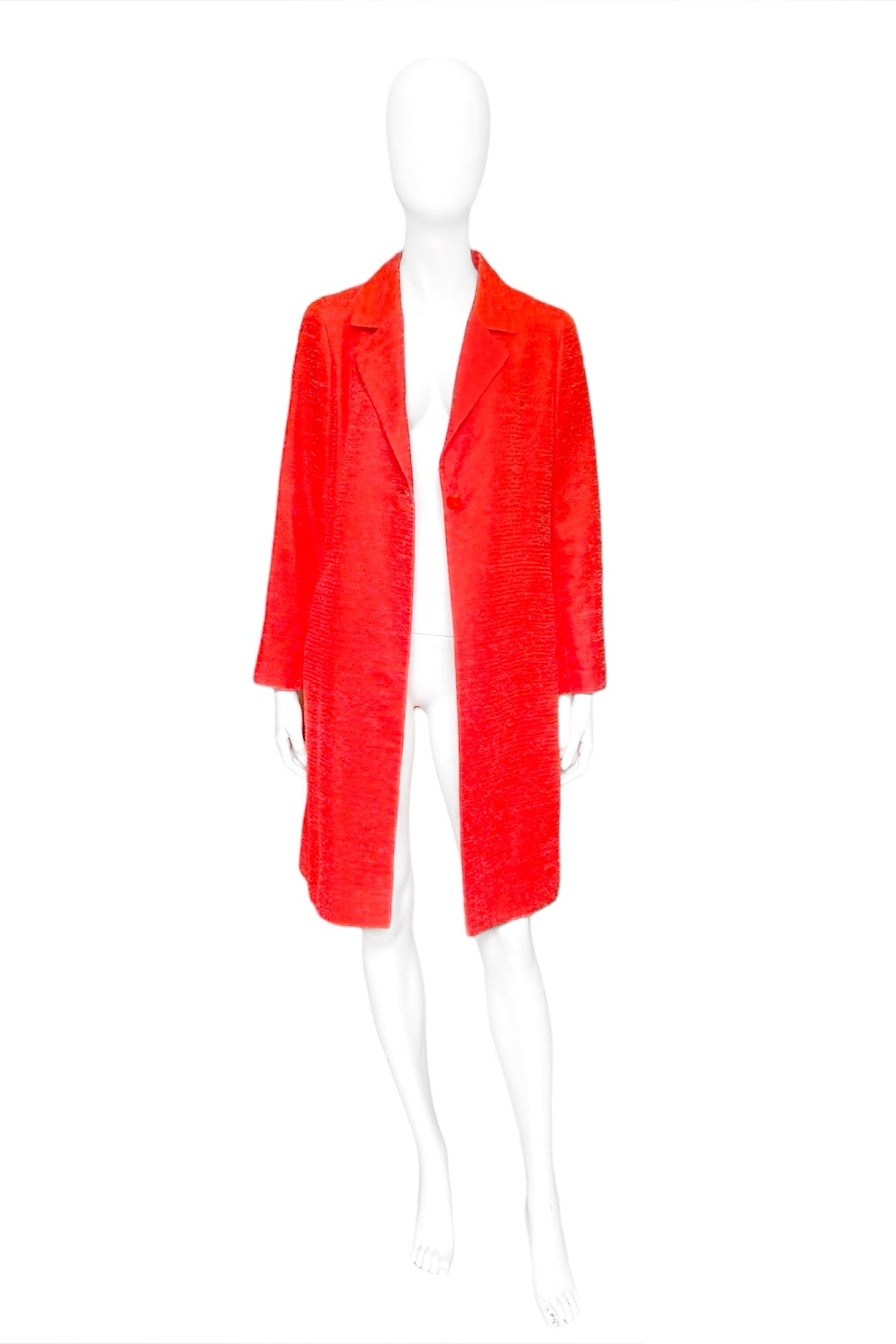 Chanel Fall 2000 Karl Lagerfeld Red Coat 40