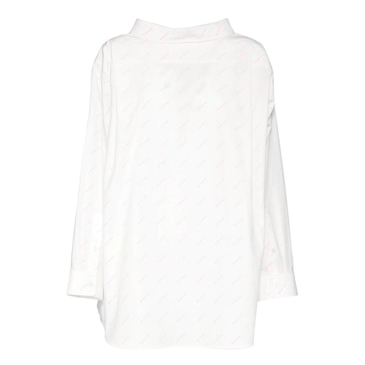 Balenciaga 2020 Demna Logo All-over Oversized Double-Back Shirt