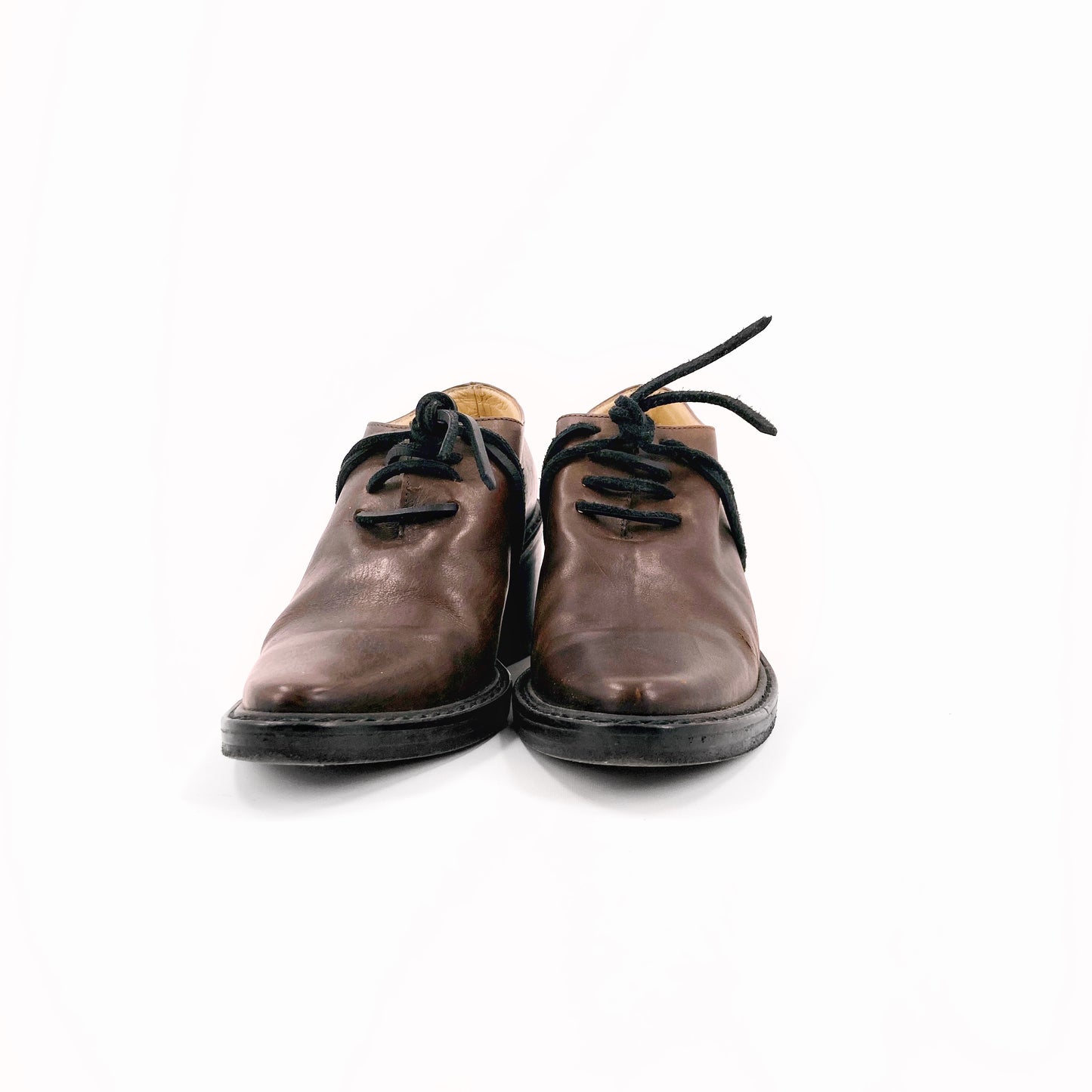 Ann Demuelemeester 90s Brown Heeded Derbies 37.5