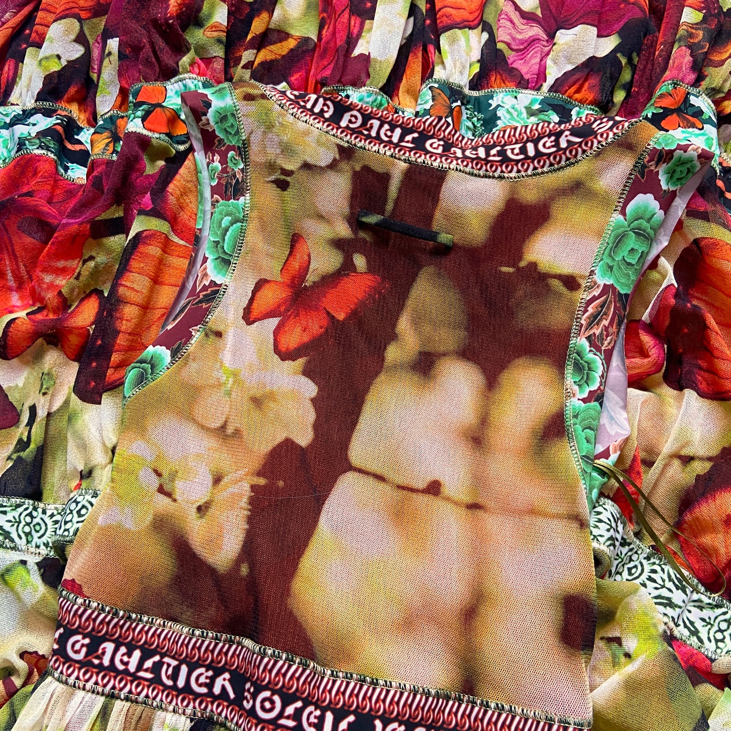 Jean Paul Gaultier 2003 soleli butterfly maxi dress