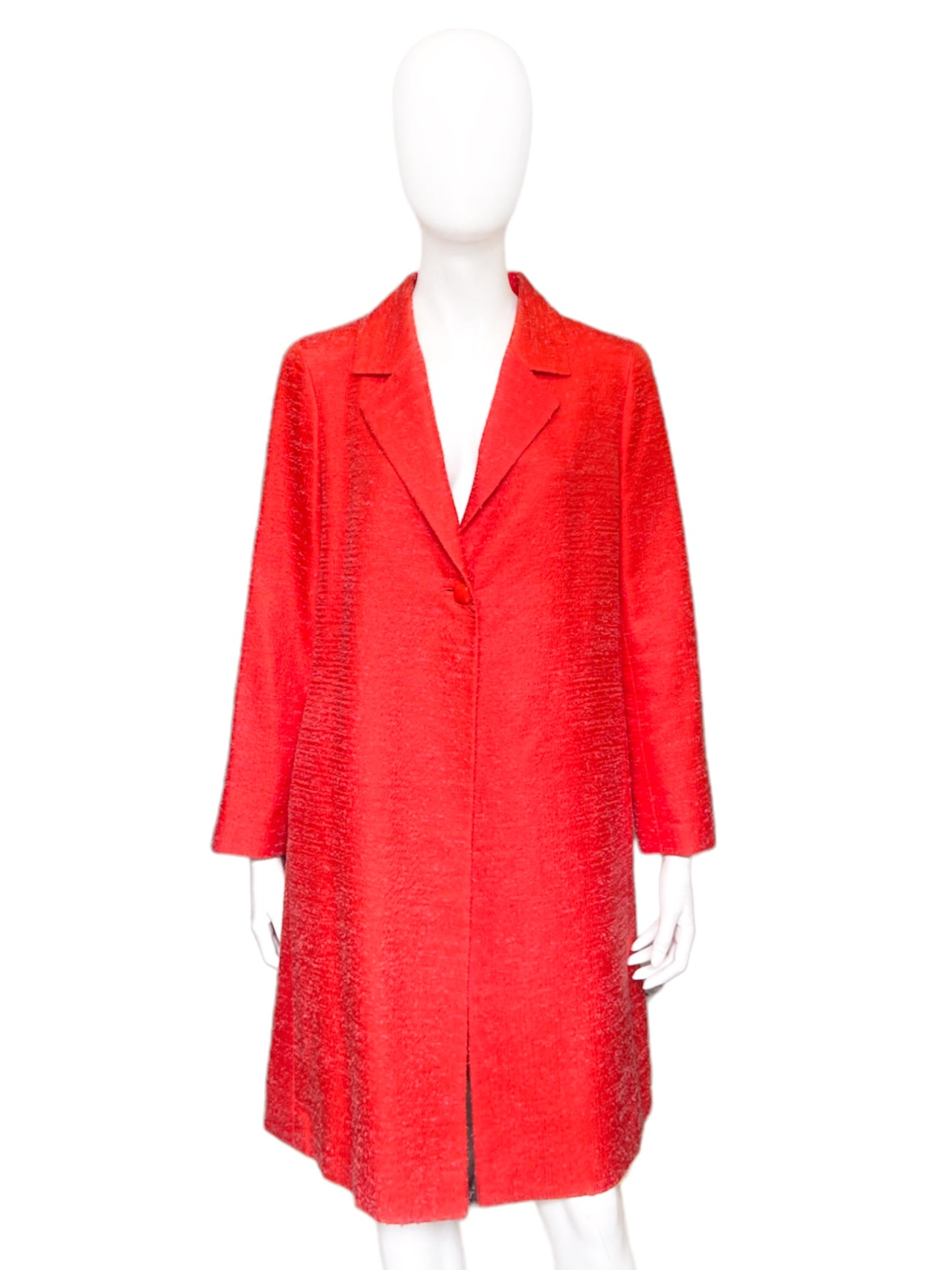 Chanel Fall 2000 Karl Lagerfeld Red Coat 40