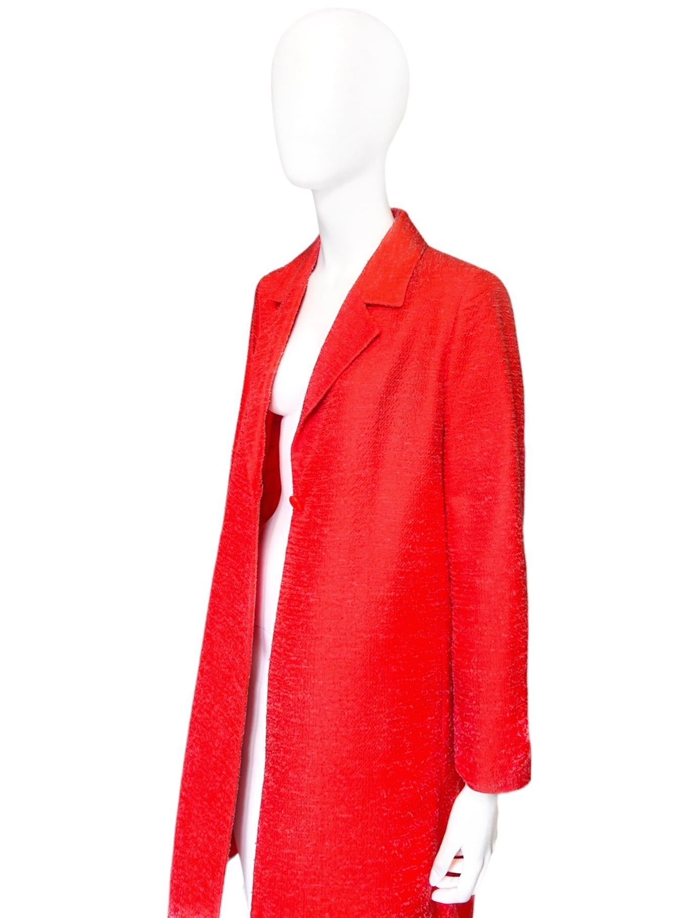 Chanel Fall 2000 Karl Lagerfeld Red Coat 40