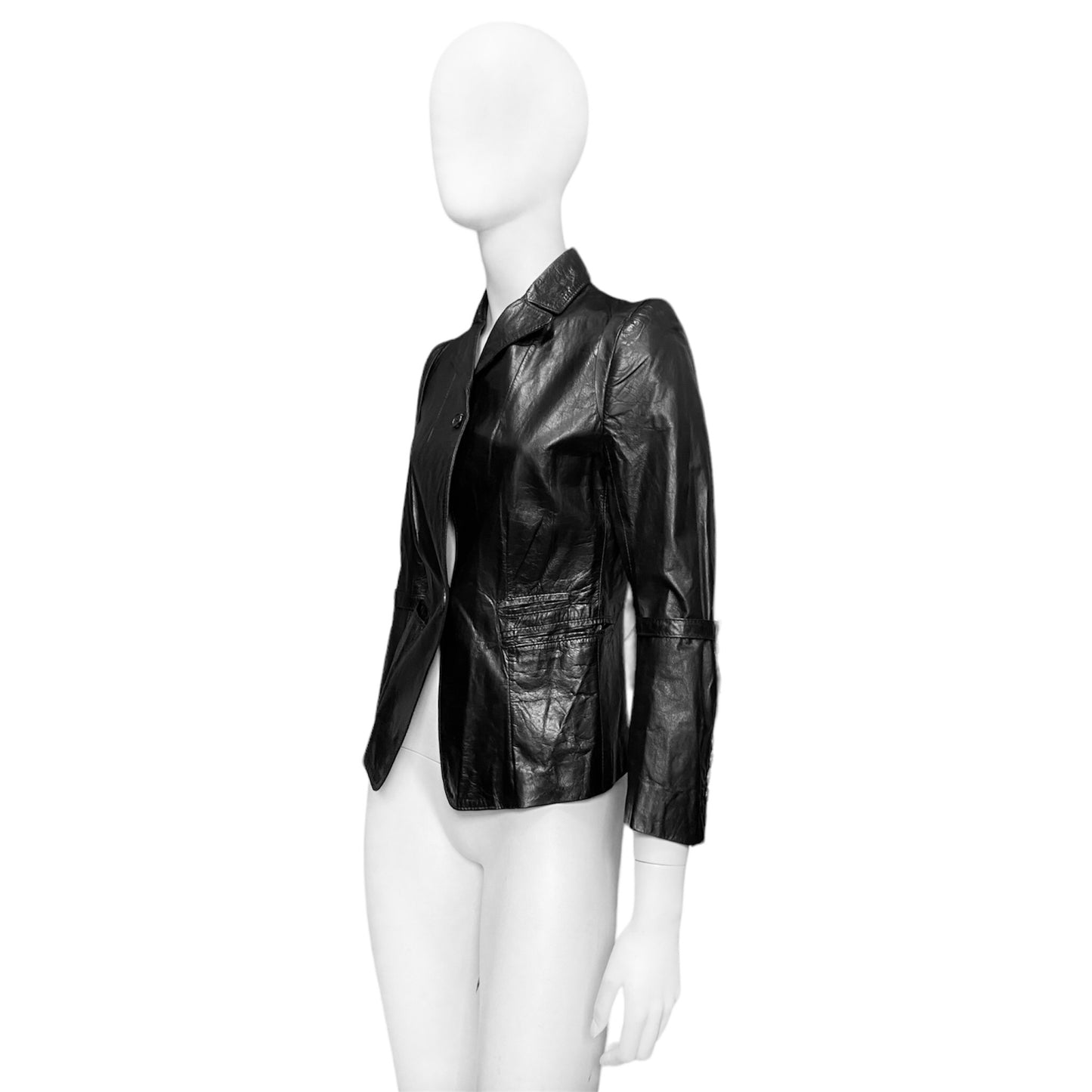BWNT Ann Demeulemeester Fall 2004 Runway Leather Bondage Blazer Jacket