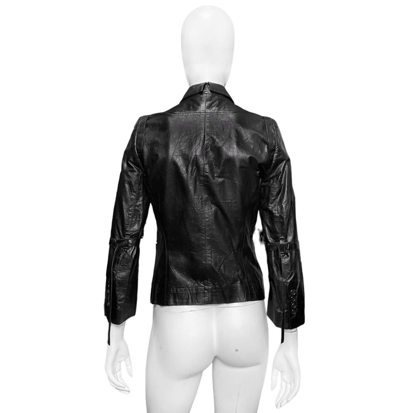 BWNT Ann Demeulemeester Fall 2004 Runway Leather Bondage Blazer Jacket