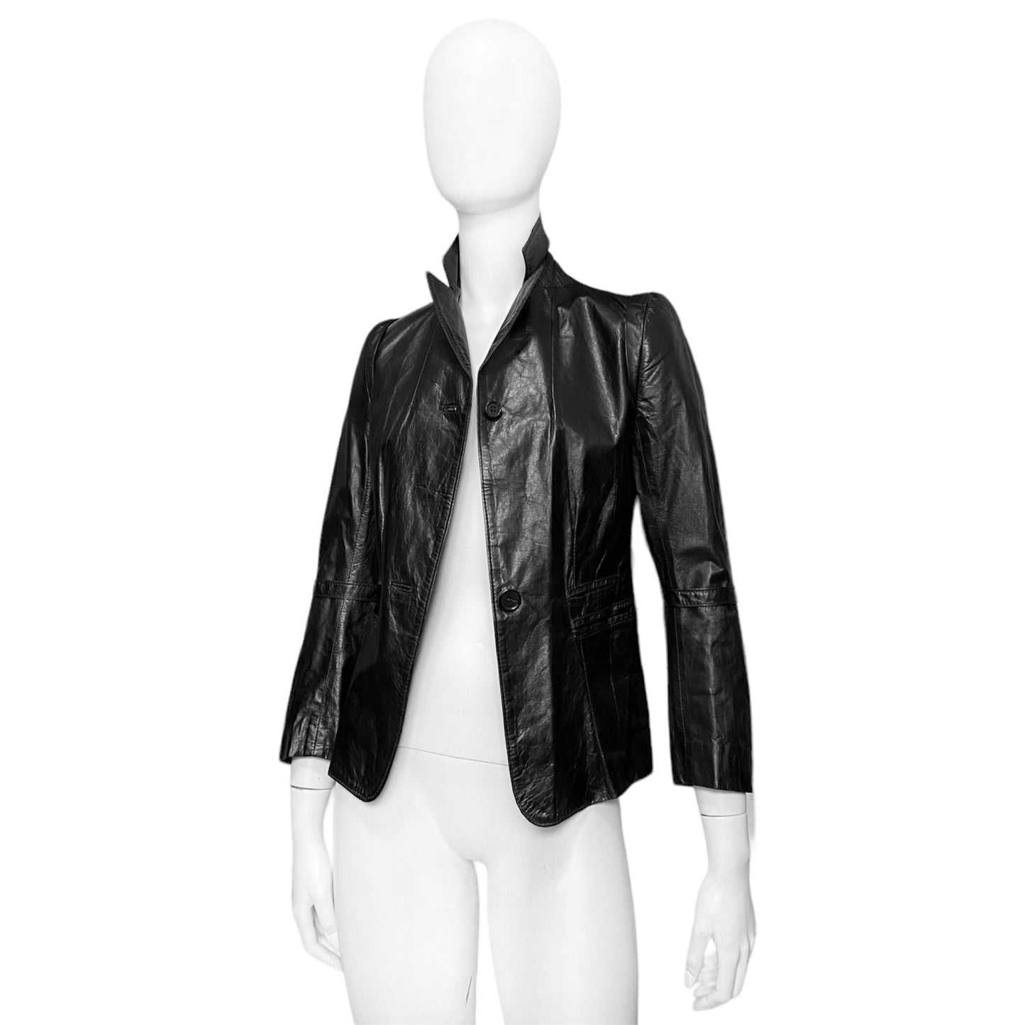 BWNT Ann Demeulemeester Fall 2004 Runway Leather Bondage Blazer Jacket