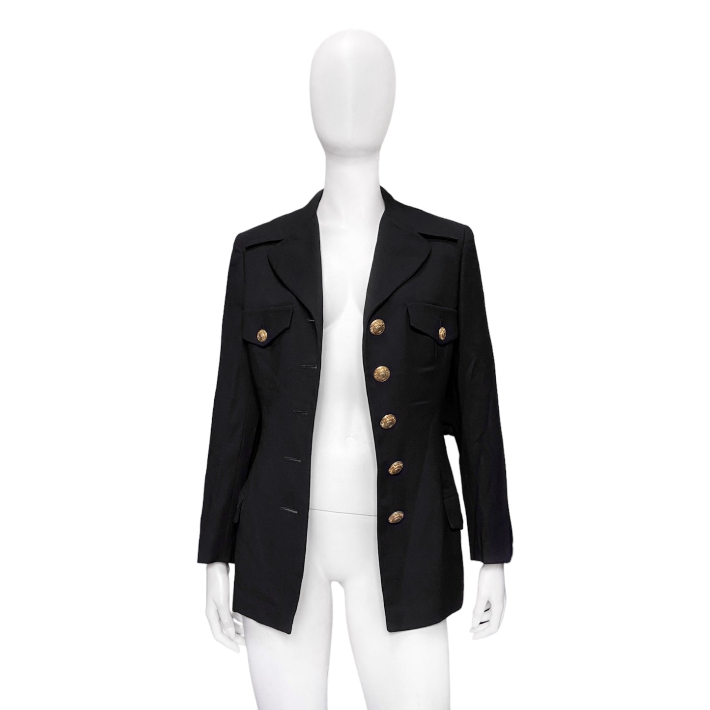 Gianni Versace Spring 1994 Gold Medusa Button Blazer