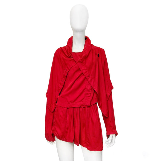 Ann Demeulemeester Spring 2010 Red Riding Hood Jacket and Skirt Set