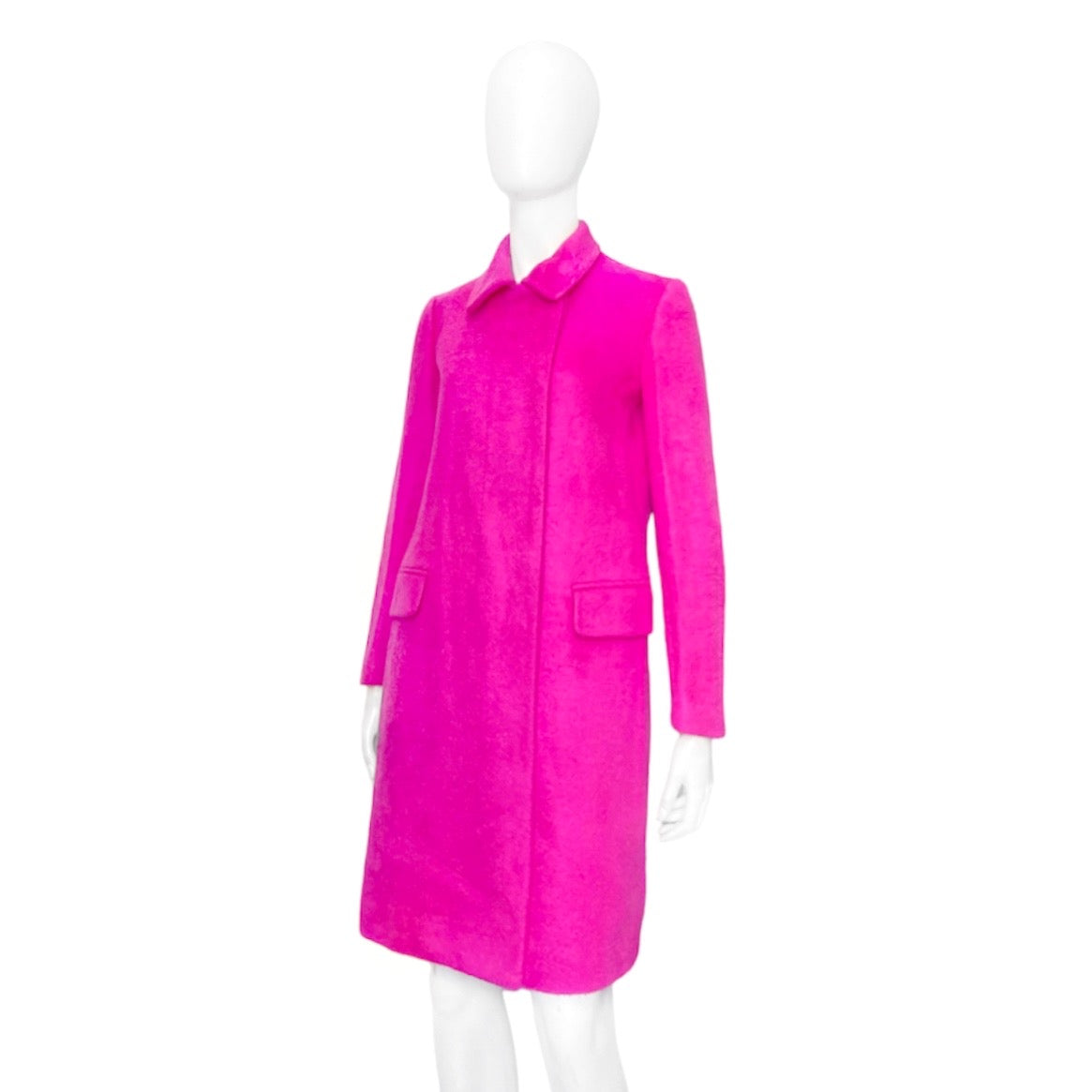 Helmut Lang Fall 2000 Fuchsia Silk Coat 40