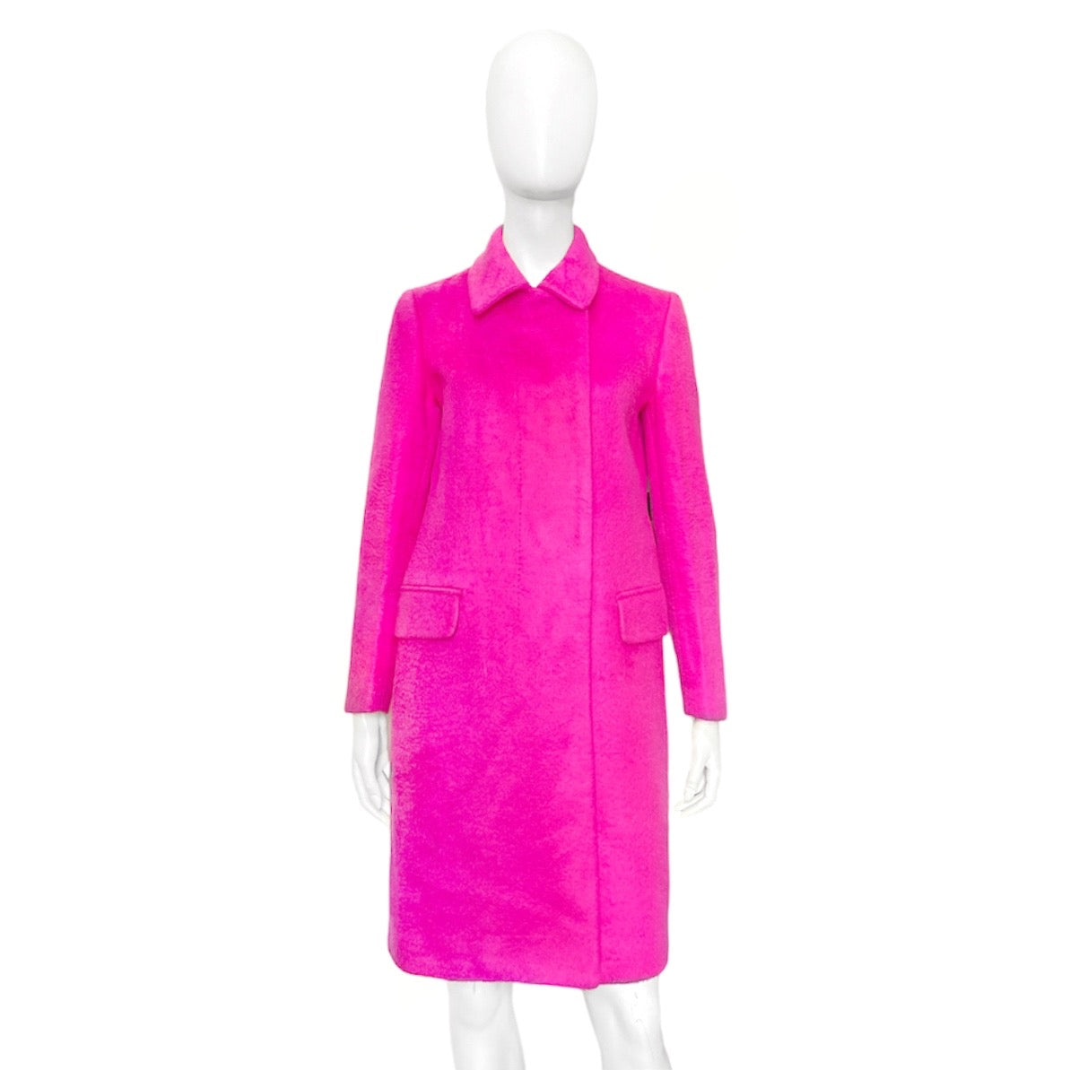 Helmut Lang Fall 2000 Fuchsia Silk Coat 40