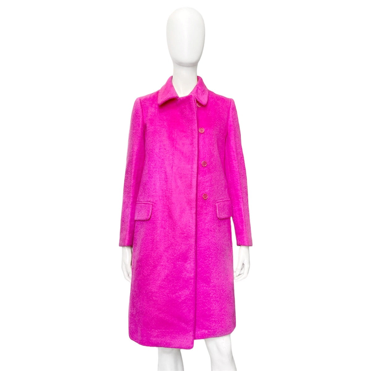 Helmut Lang Fall 2000 Fuchsia Silk Coat 40