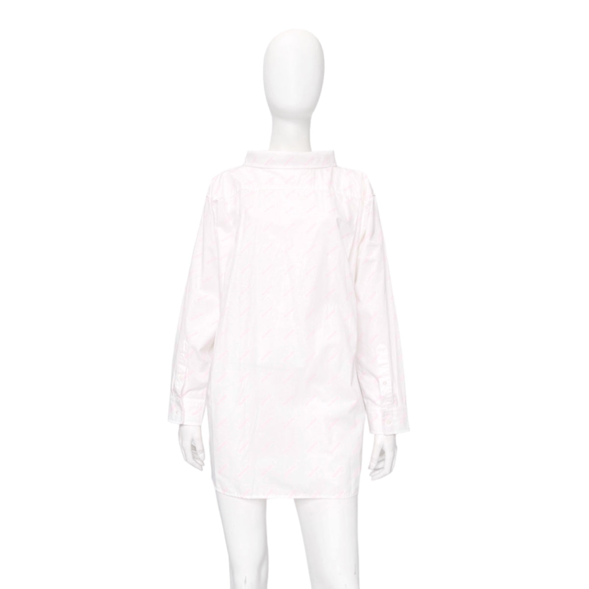 Balenciaga 2020 Demna Logo All-over Oversized Double-Back Shirt