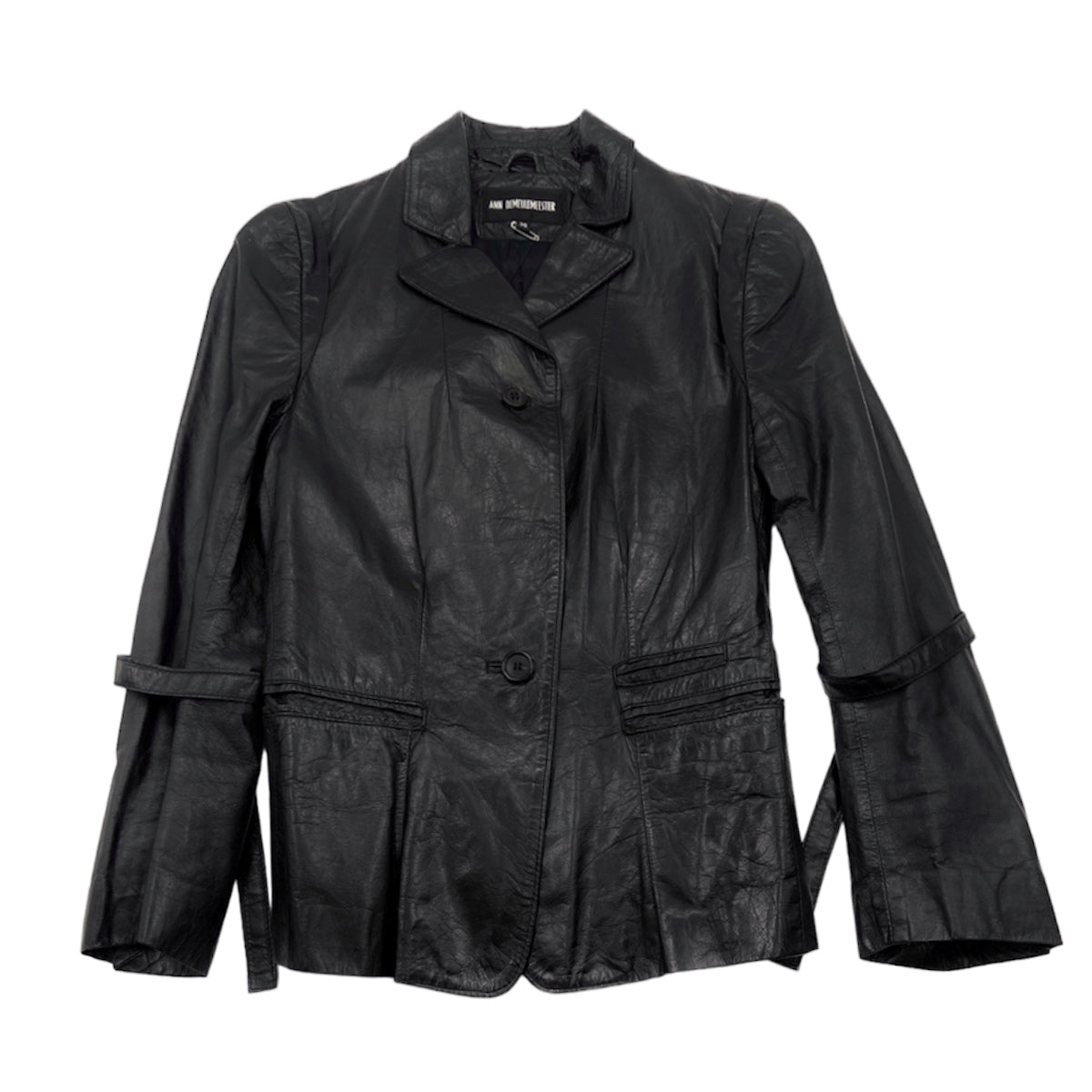BWNT Ann Demeulemeester Fall 2004 Runway Leather Bondage Blazer Jacket