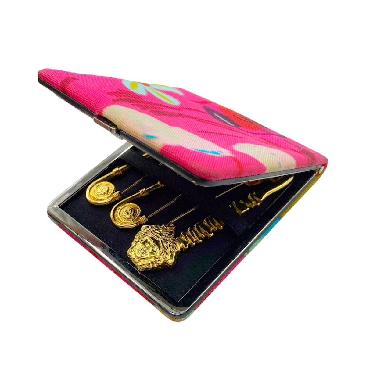 Gucci Spring 1999 Tom Ford Iconic Pink Floral Print Cigarette Case