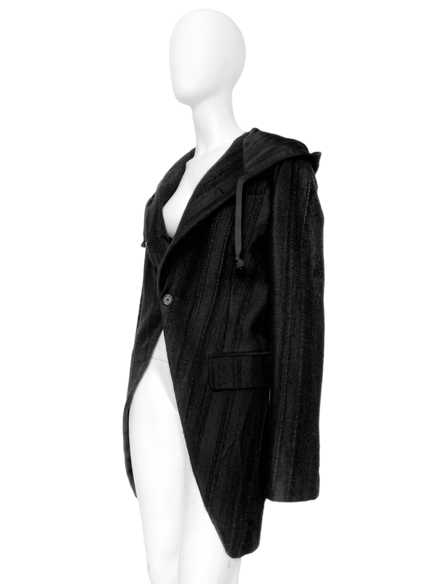 Ann Demeulemeester Fall 2009 Hooded Tweed Blazer Jacket