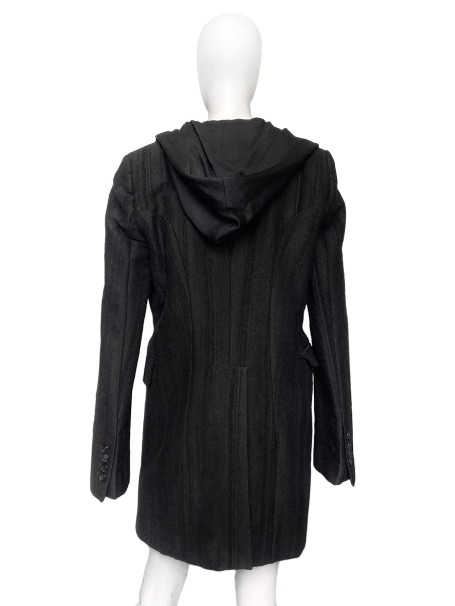 Ann Demeulemeester Fall 2009 Hooded Tweed Blazer Jacket