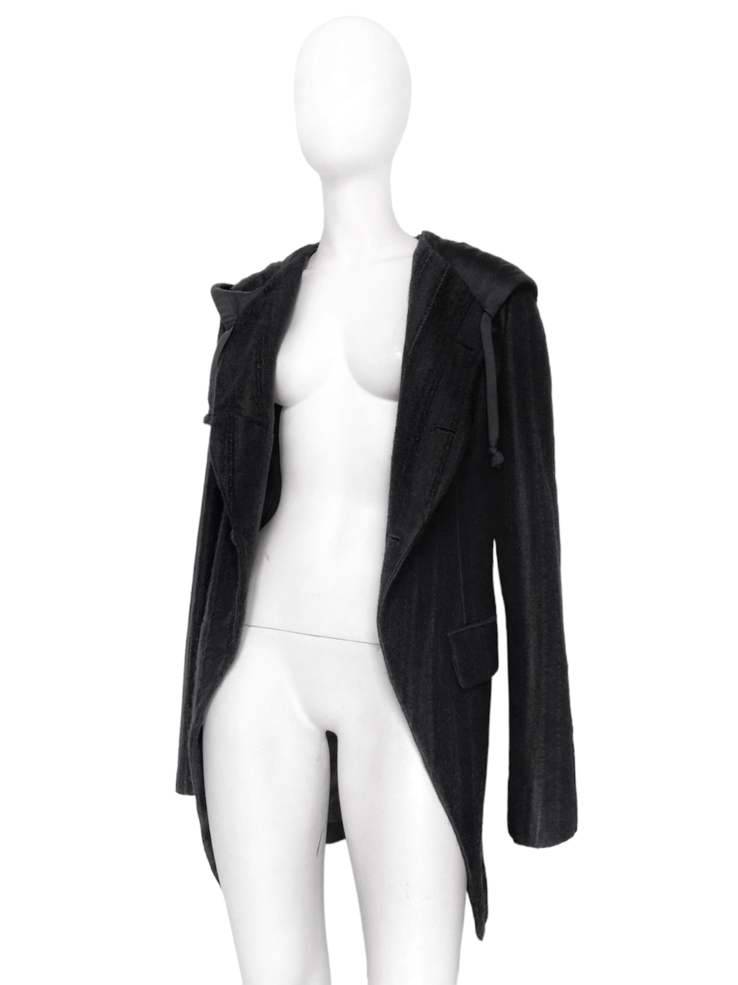 Ann Demeulemeester Fall 2009 Hooded Tweed Blazer Jacket
