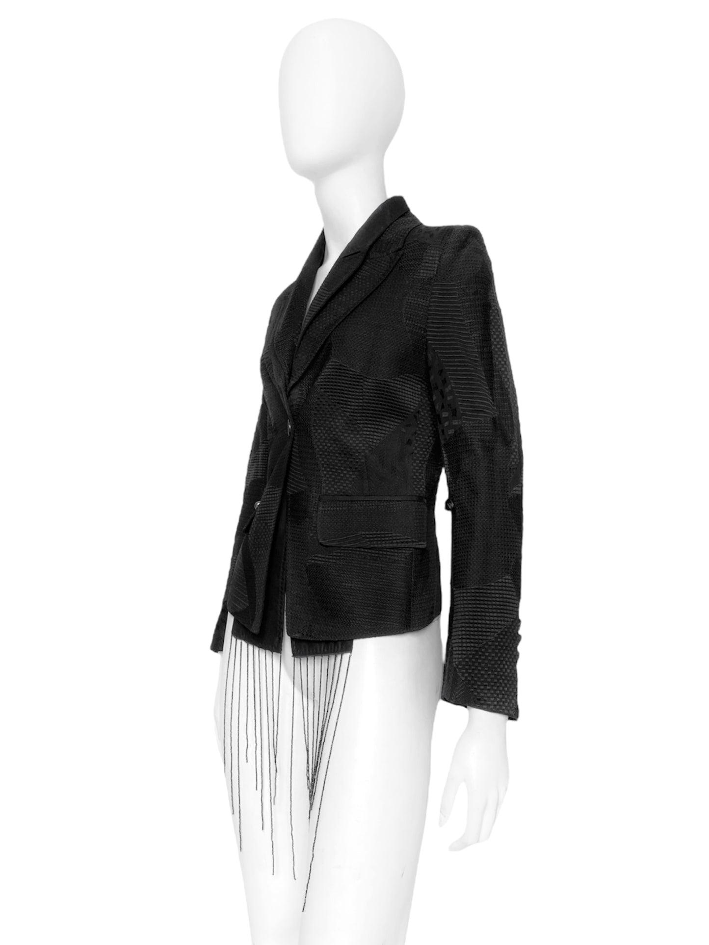 Ann Demeulemeester Spring 2012 Embroidered Beaded Silk Blazer Jacket