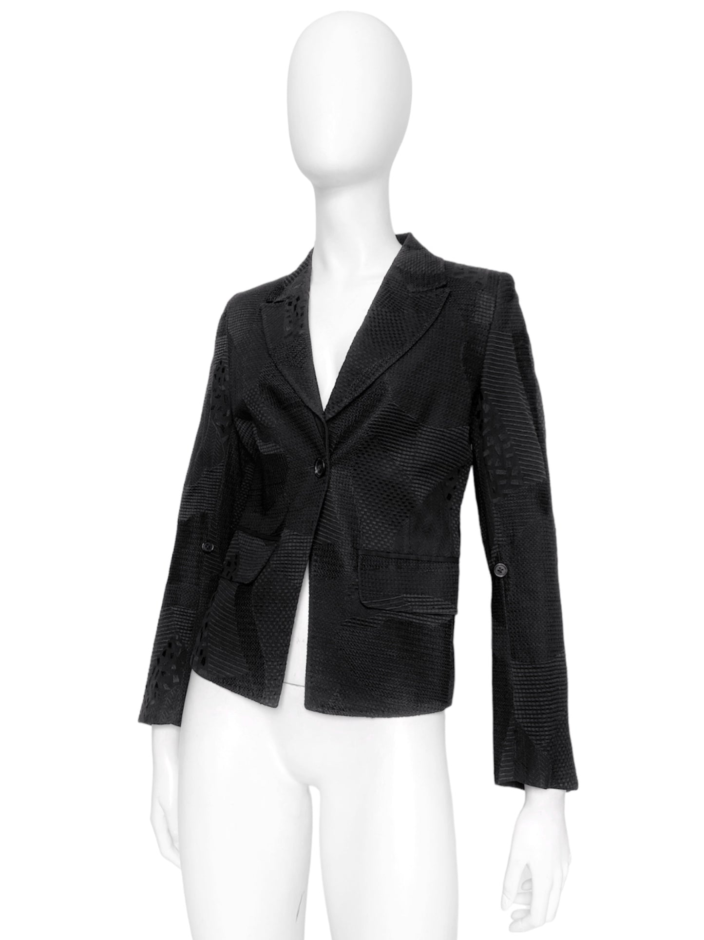 Ann Demeulemeester Spring 2012 Embroidered Beaded Silk Blazer Jacket