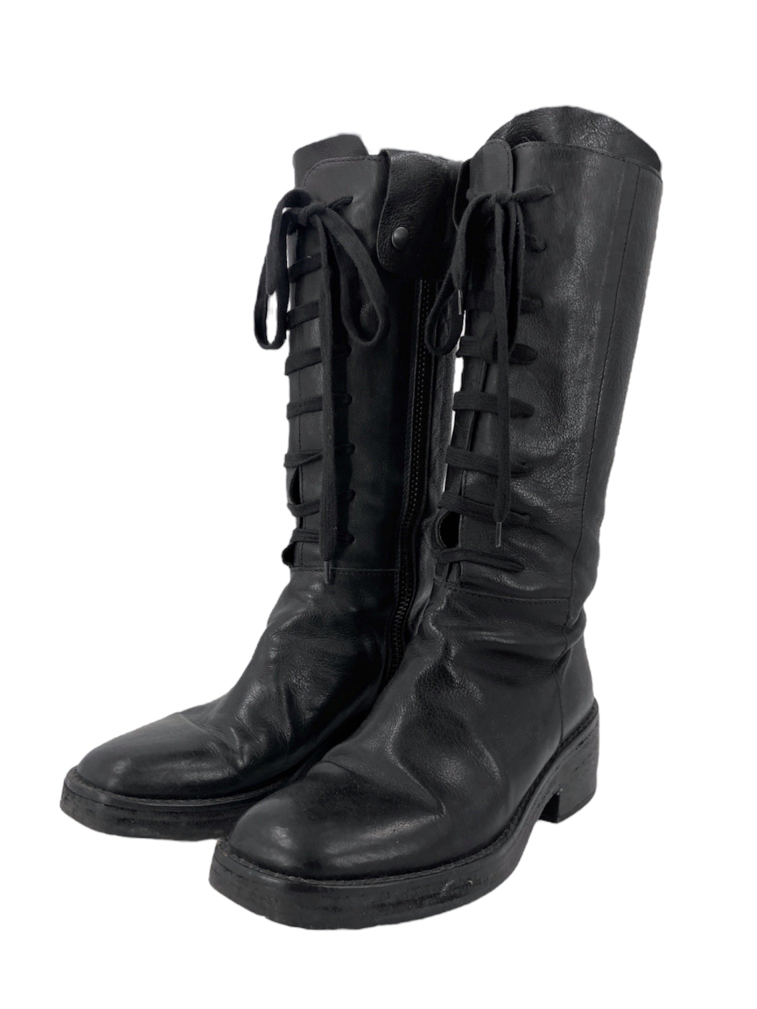 Ann Demuelemeester Fall 2003 Combat Zip Long Boots 37 – Dusty Archive